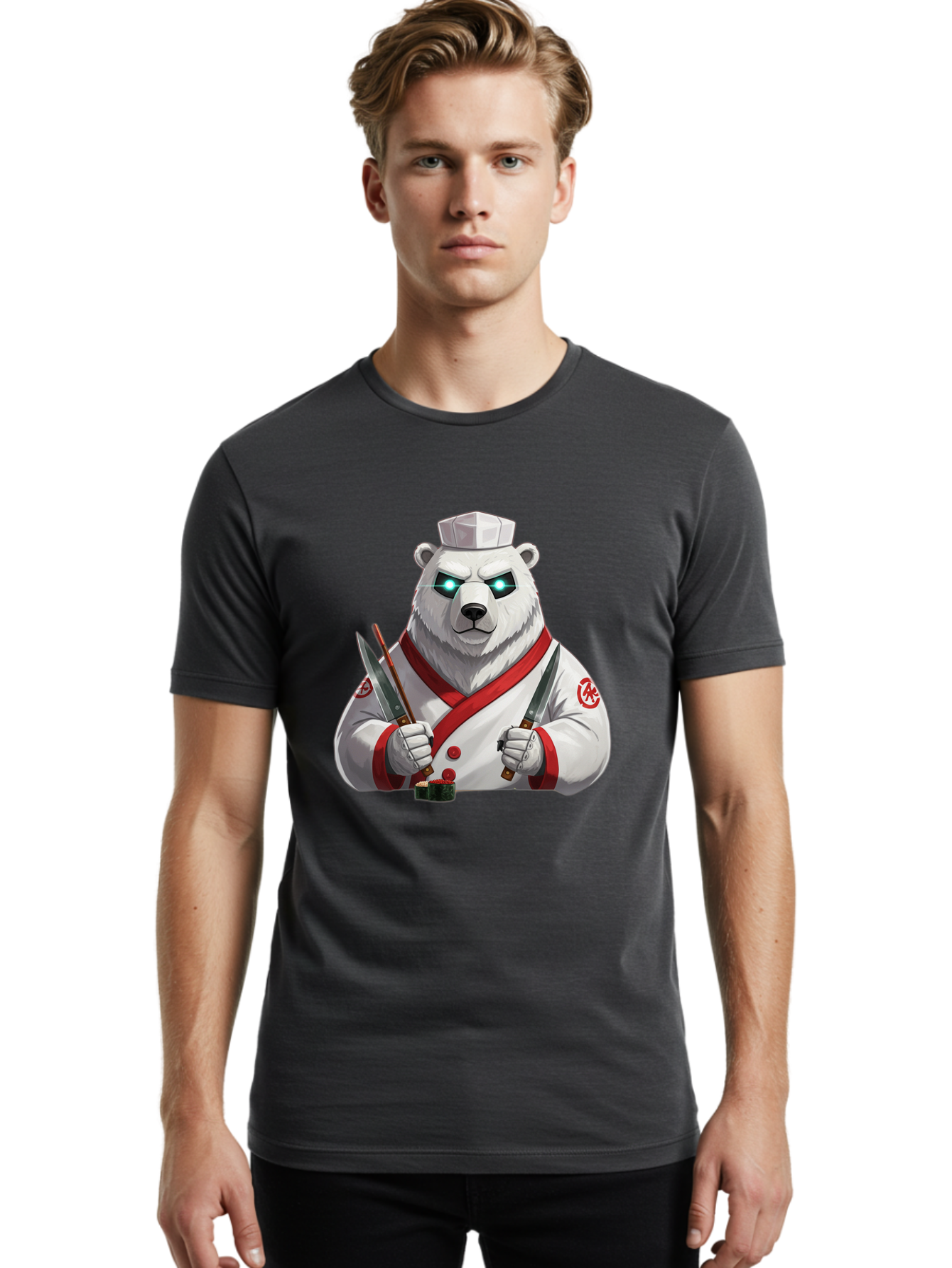 Polar-Bear-Chef-2 Men'S Graphic Tee, 100% Cotton, Comfortable Casual Summer Wear, Machine Washable, Vintage Camera, Old Camera, Antique Camera, Black Camera, Classic Photography, Photography Equipment, Nostalgic Device, Film Camera, Camera Art Baf393