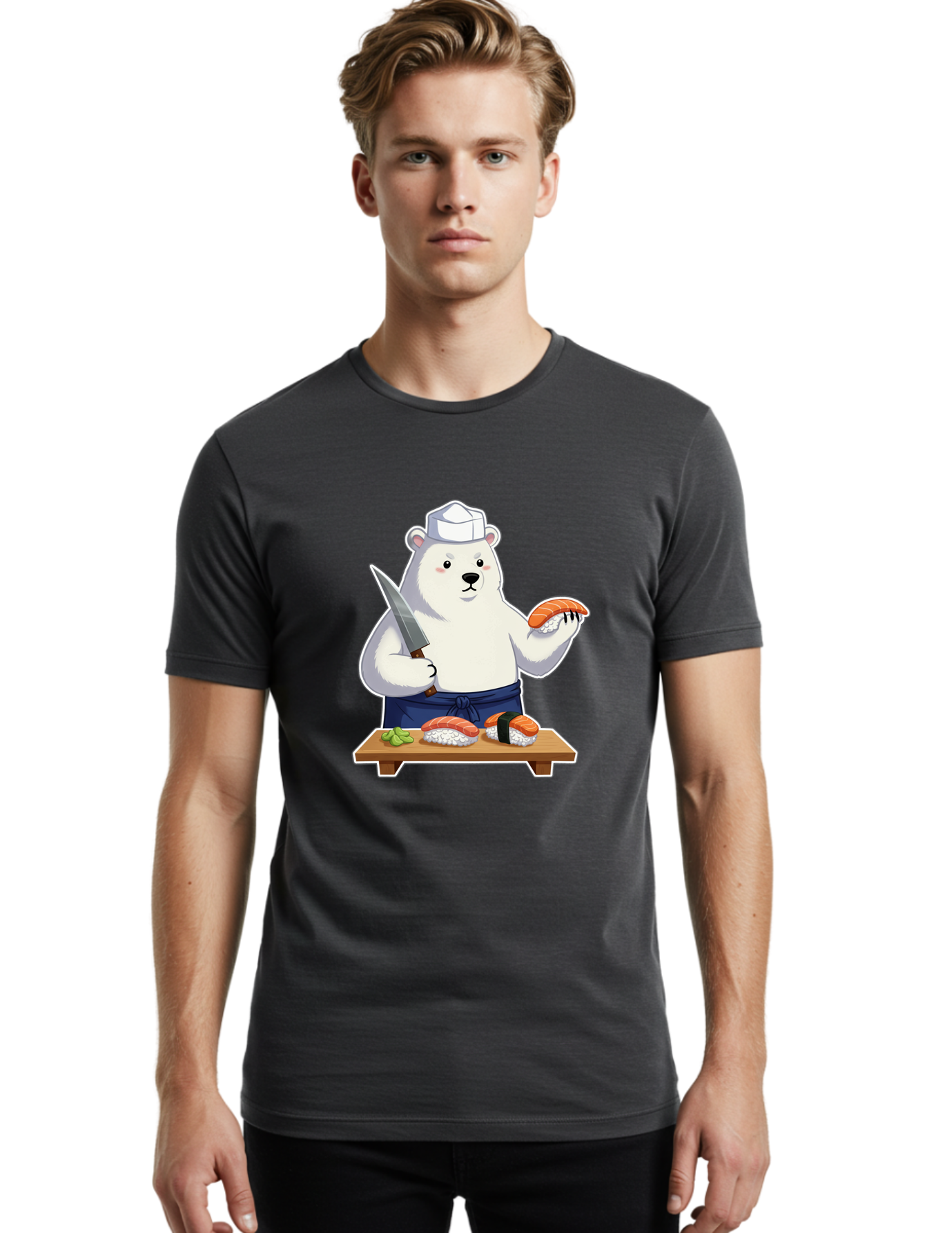 Polar-Bear-Chef-3 Men'S Graphic Tee, 100% Cotton, Comfortable Casual Summer Wear, Machine Washable, Vintage Camera, Old Camera, Antique Camera, Black Camera, Classic Photography, Photography Equipment, Nostalgic Device, Film Camera, Camera Art Baf394