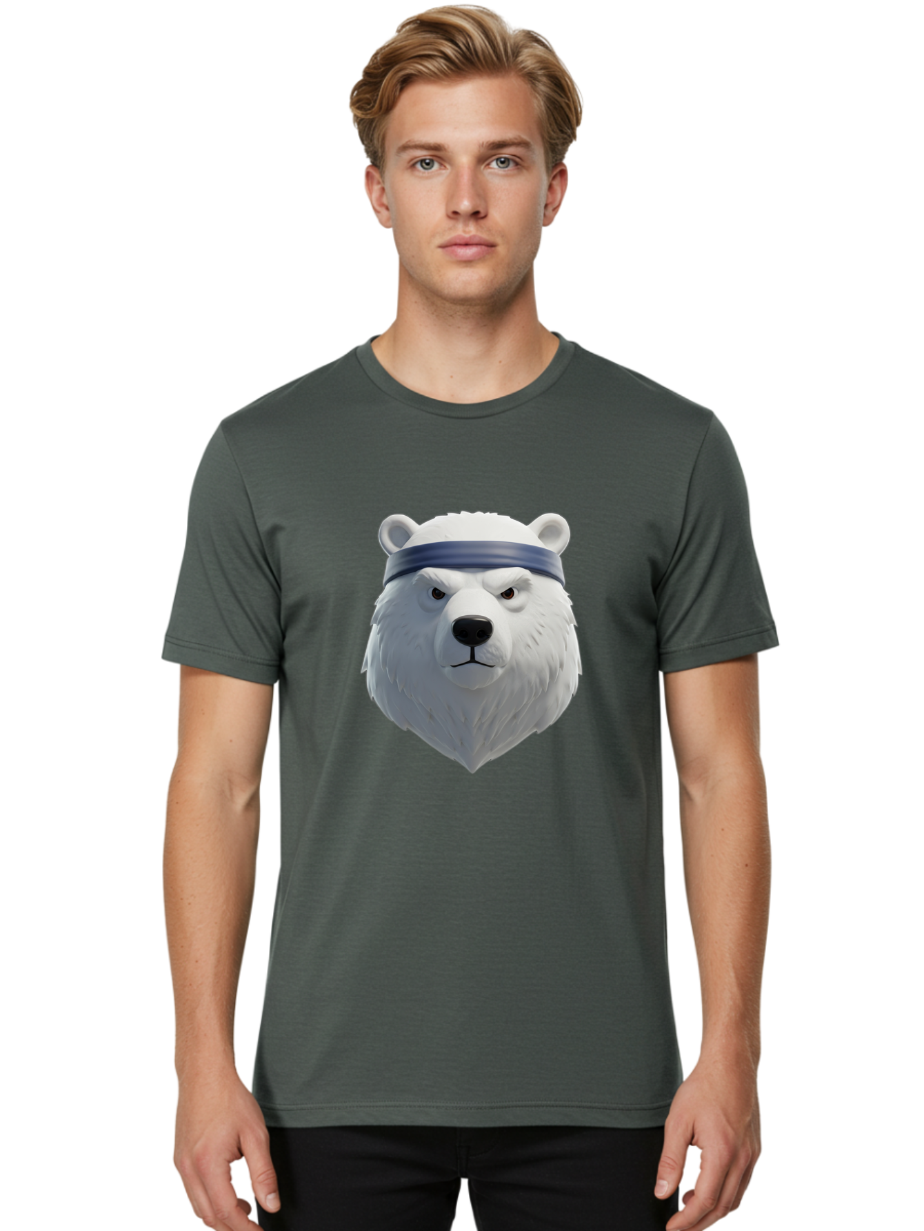 Polar-Bear-Head Men'S Graphic Tee, 100% Cotton, Comfortable Casual Summer Wear, Machine Washable, Vintage Camera, Old Camera, Antique Camera, Black Camera, Classic Photography, Photography Equipment, Nostalgic Device, Film Camera, Camera Art Baf399