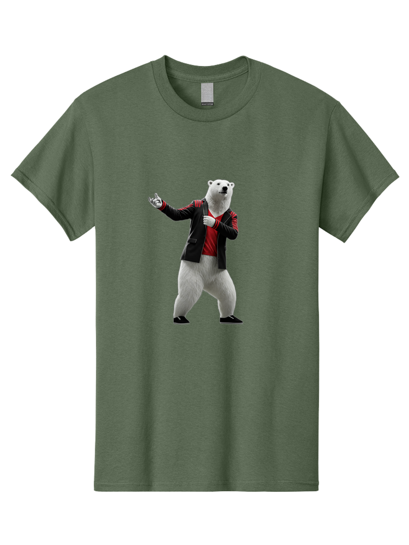Polar-Bear-In-Jacket Men'S Graphic Tee, 100% Cotton, Comfortable Casual Summer Wear, Machine Washable, Vintage Camera, Old Camera, Antique Camera, Black Camera, Classic Photography, Photography Equipment, Nostalgic Device, Film Camera, Baf400