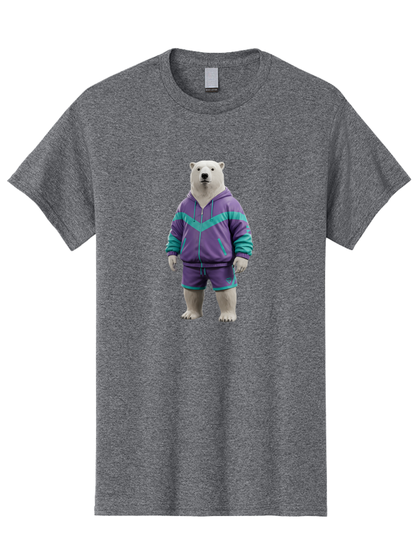 Polar-Bear-In-Purple-Tracksuit Men'S Graphic Tee, 100% Cotton, Comfortable Casual Summer Wear, Machine Washable, Vintage Camera, Old Camera, Antique Camera, Black Camera, Classic Photography, Photography Equipment, Nostalgic Device, Baf401