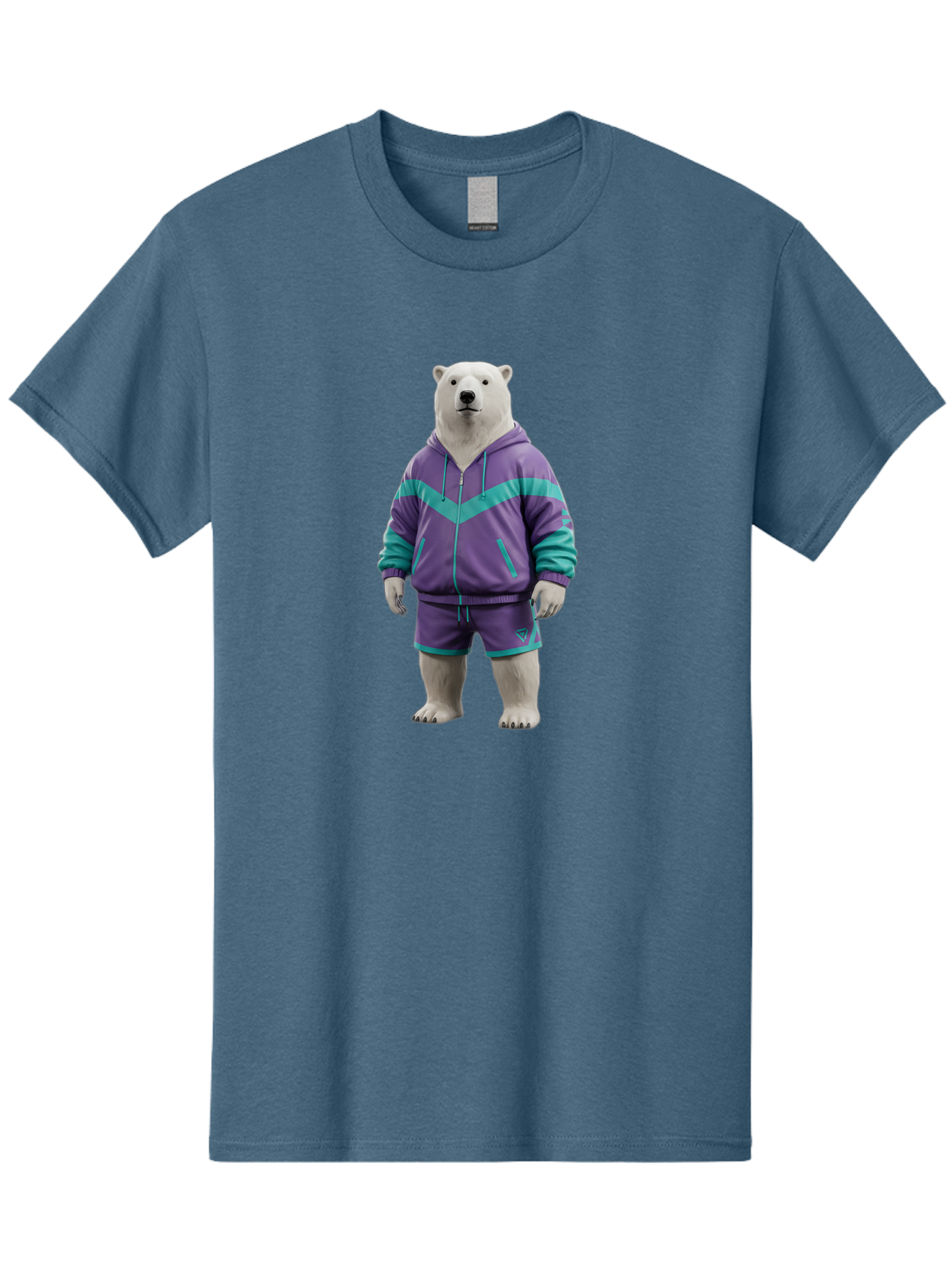 Polar-Bear-In-Purple-Tracksuit Men'S Graphic Tee, 100% Cotton, Comfortable Casual Summer Wear, Machine Washable, Vintage Camera, Old Camera, Antique Camera, Black Camera, Classic Photography, Photography Equipment, Nostalgic Device, Baf401