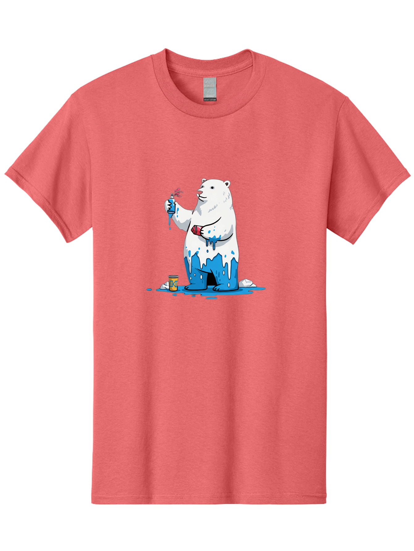 Polar-Bear-Painting Men'S Graphic Tee, 100% Cotton, Comfortable Casual Summer Wear, Machine Washable, Vintage Camera, Old Camera, Antique Camera, Black Camera, Classic Photography, Photography Equipment, Nostalgic Device, Film Camera, Baf407