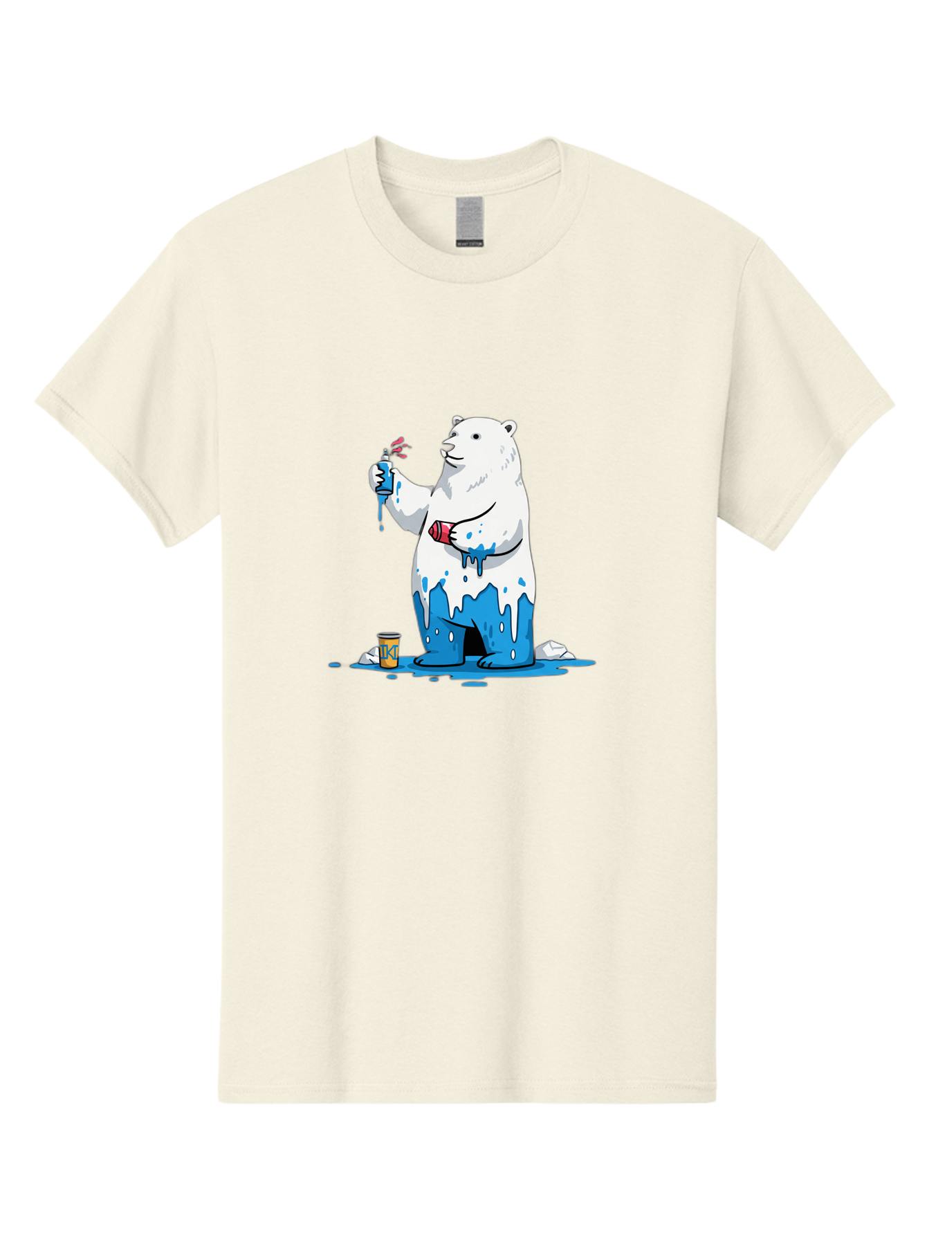Polar-Bear-Painting Men'S Graphic Tee, 100% Cotton, Comfortable Casual Summer Wear, Machine Washable, Vintage Camera, Old Camera, Antique Camera, Black Camera, Classic Photography, Photography Equipment, Nostalgic Device, Film Camera, Baf407