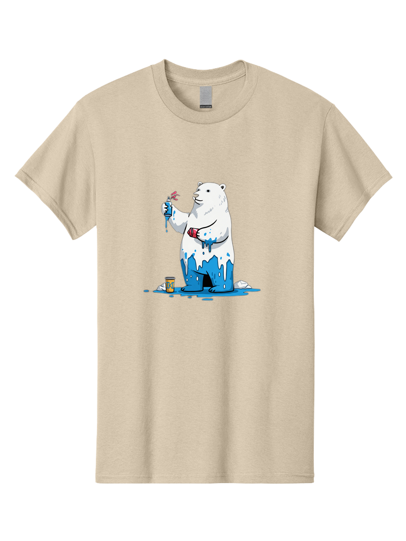 Polar-Bear-Painting Men'S Graphic Tee, 100% Cotton, Comfortable Casual Summer Wear, Machine Washable, Vintage Camera, Old Camera, Antique Camera, Black Camera, Classic Photography, Photography Equipment, Nostalgic Device, Film Camera, Baf407