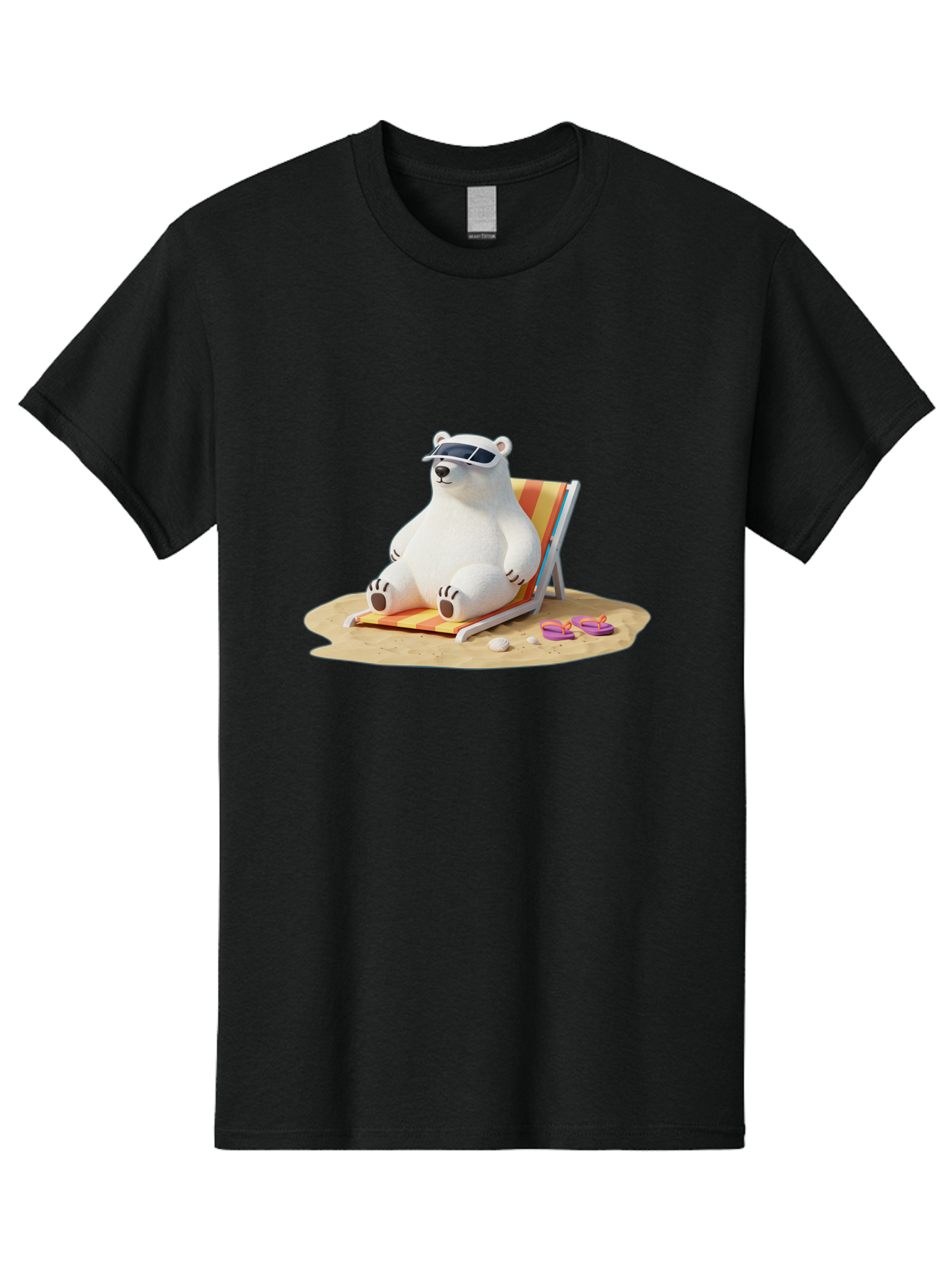 Polar-Bear-Relaxing-1 Men'S Graphic Tee, 100% Cotton, Comfortable Casual Summer Wear, Machine Washable, Vintage Camera, Old Camera, Antique Camera, Black Camera, Classic Photography, Photography Equipment, Nostalgic Device, Film Camera, Baf408