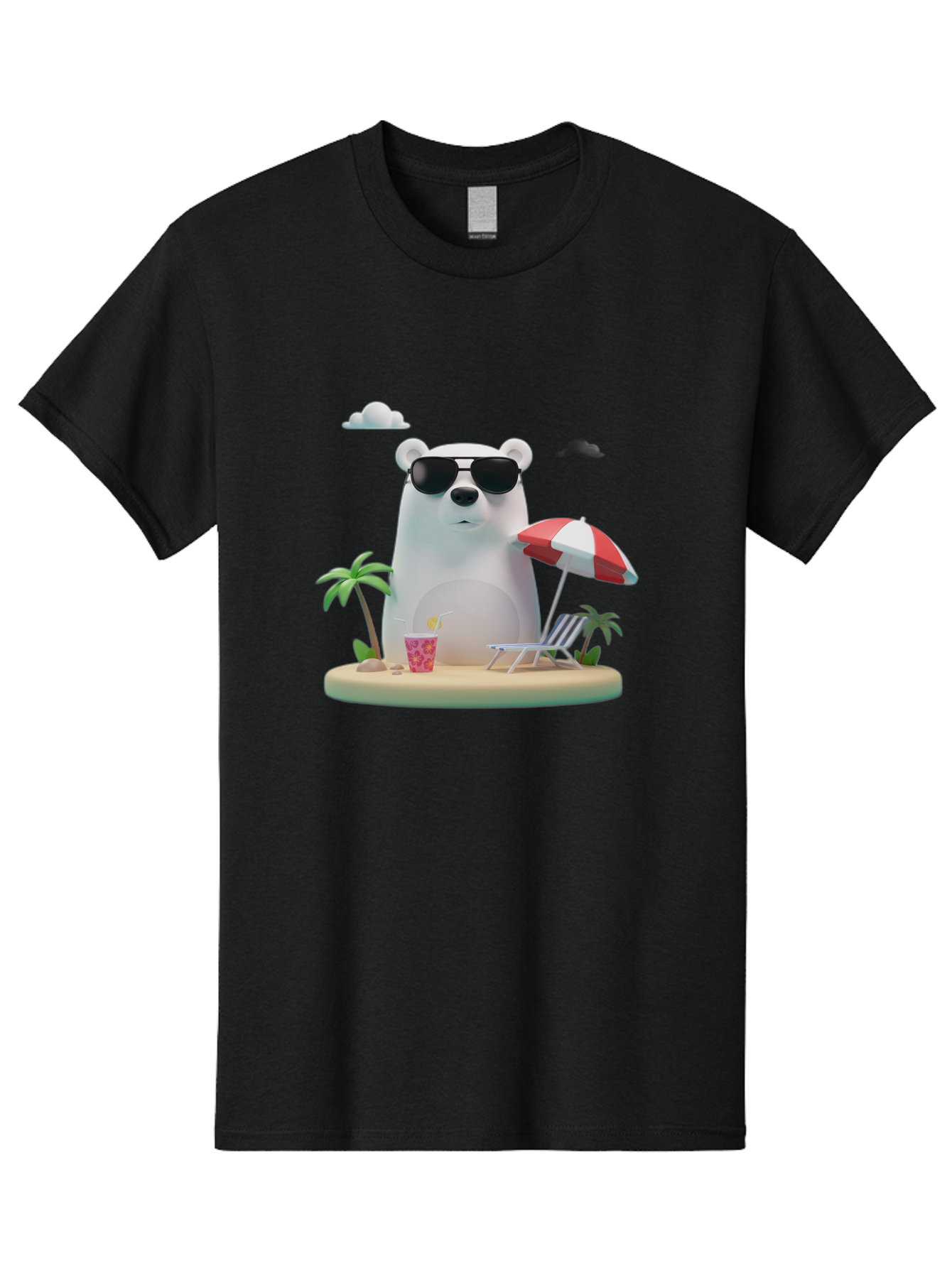 Polar-Bear-Sunglasses-2 Men'S Graphic Tee, 100% Cotton, Comfortable Casual Summer Wear, Machine Washable, Vintage Camera, Old Camera, Antique Camera, Black Camera, Classic Photography, Photography Equipment, Nostalgic Device, Film Camera, Baf414