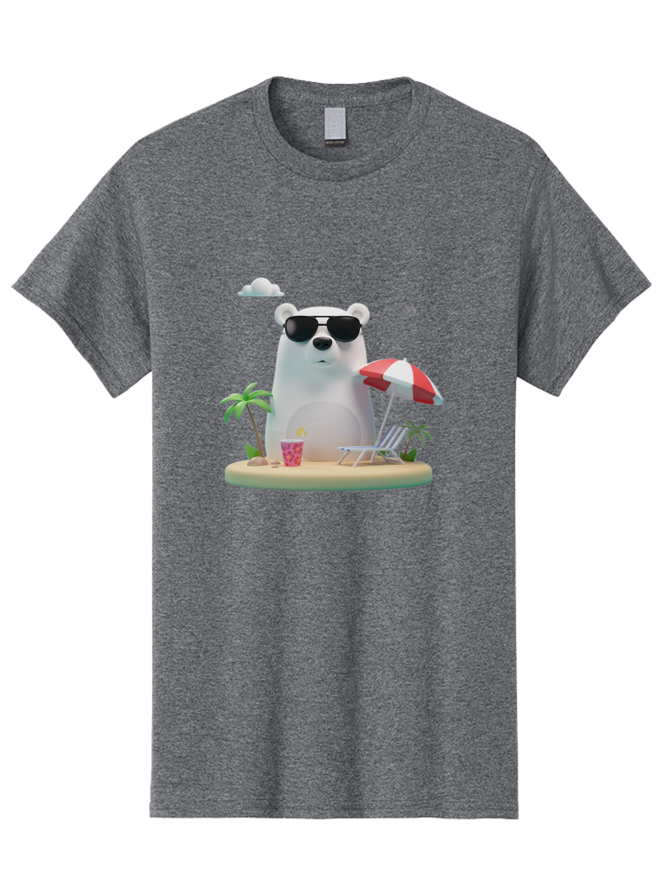 Polar-Bear-Sunglasses-2 Men'S Graphic Tee, 100% Cotton, Comfortable Casual Summer Wear, Machine Washable, Vintage Camera, Old Camera, Antique Camera, Black Camera, Classic Photography, Photography Equipment, Nostalgic Device, Film Camera, Baf414