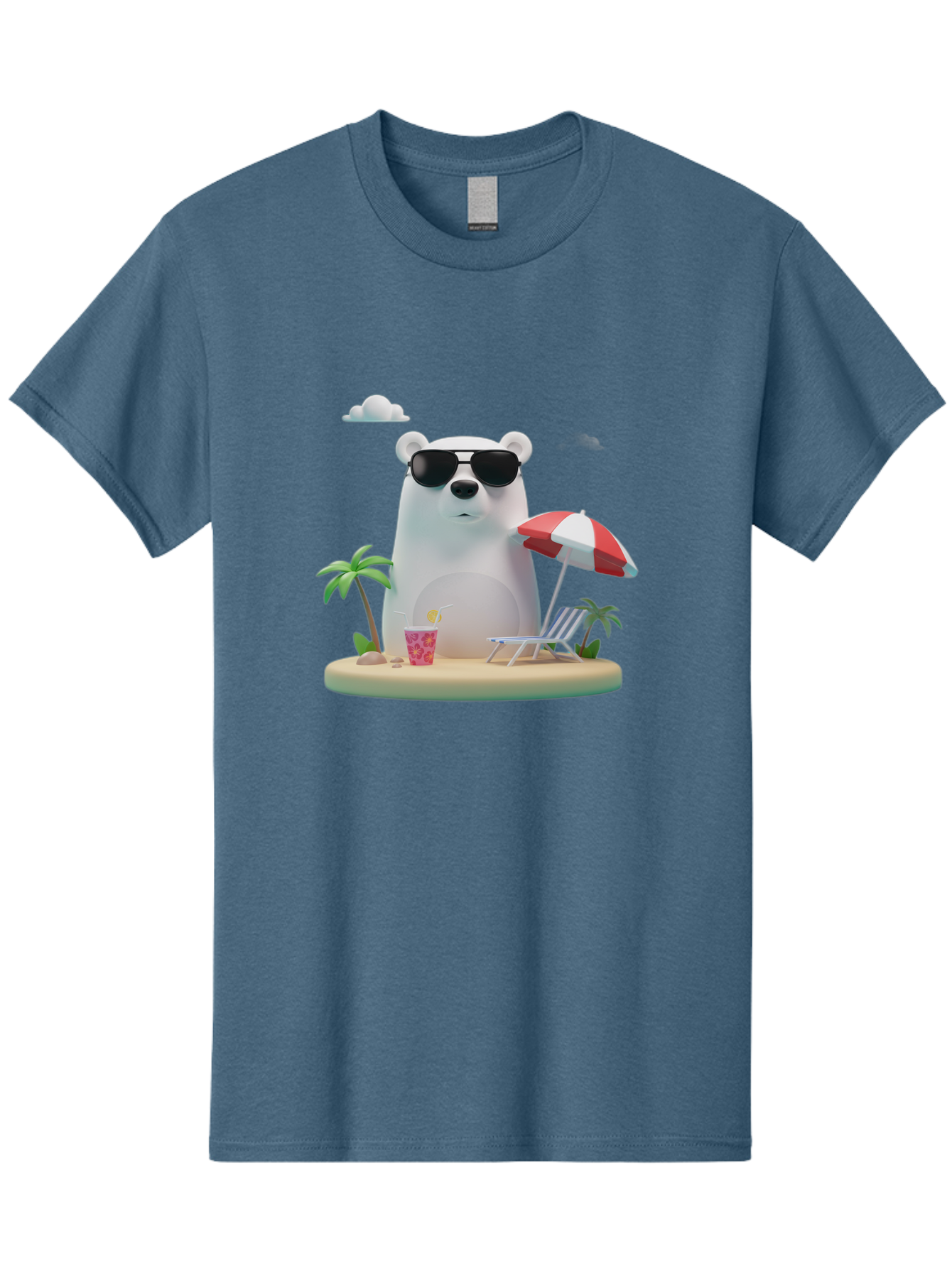 Polar-Bear-Sunglasses-2 Men'S Graphic Tee, 100% Cotton, Comfortable Casual Summer Wear, Machine Washable, Vintage Camera, Old Camera, Antique Camera, Black Camera, Classic Photography, Photography Equipment, Nostalgic Device, Film Camera, Baf414