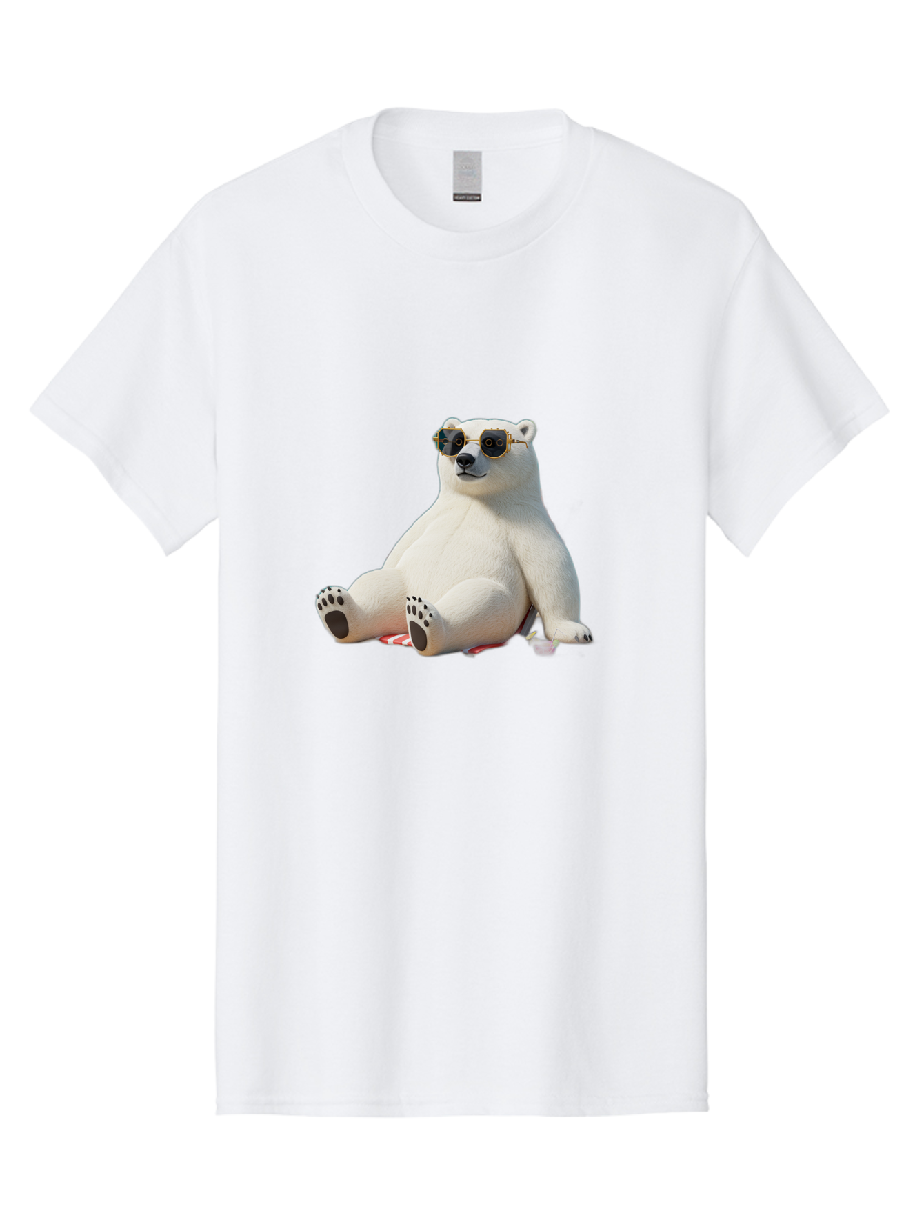 Polar-Bear-Sunglasses-5 Men'S Graphic Tee, 100% Cotton, Comfortable Casual Summer Wear, Machine Washable, Vintage Camera, Old Camera, Antique Camera, Black Camera, Classic Photography, Photography Equipment, Nostalgic Device, Film Camera, Baf417