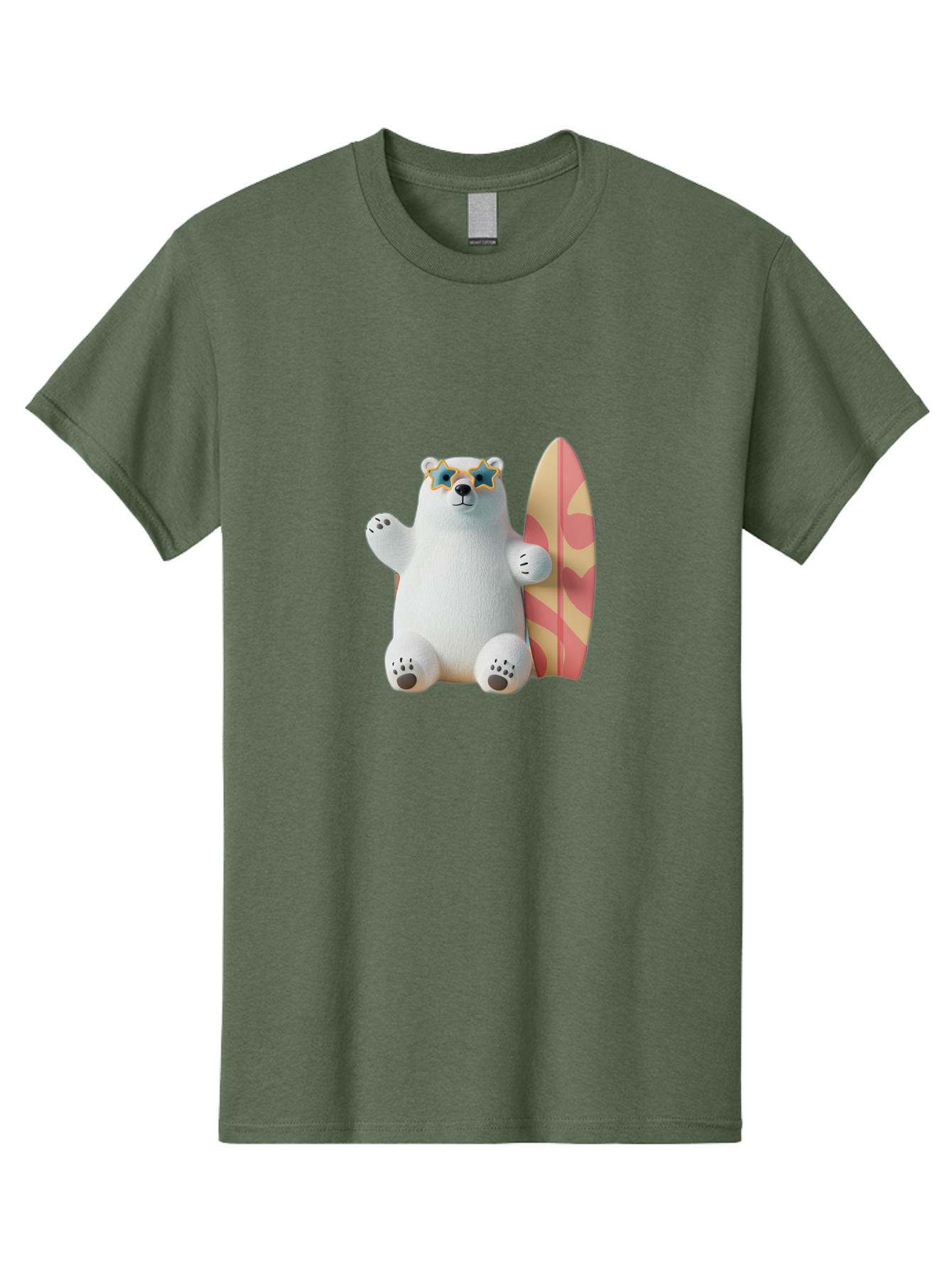 Polar-Bear-Surfboard Men'S Graphic Tee, 100% Cotton, Comfortable Casual Summer Wear, Machine Washable, Vintage Camera, Old Camera, Antique Camera, Black Camera, Classic Photography, Photography Equipment, Nostalgic Device, Film Camera, Baf419