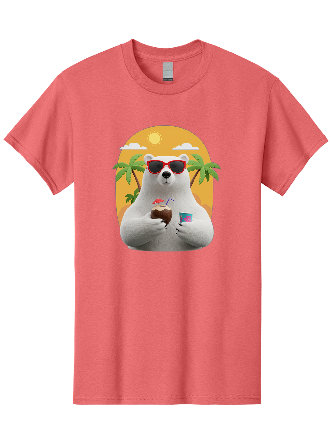 Polar-Bear-With-Coconut Men'S Graphic Tee, 100% Cotton, Comfortable Casual Summer Wear, Machine Washable, Vintage Camera, Old Camera, Antique Camera, Black Camera, Classic Photography, Photography Equipment, Nostalgic Device, Film Camera, Baf426