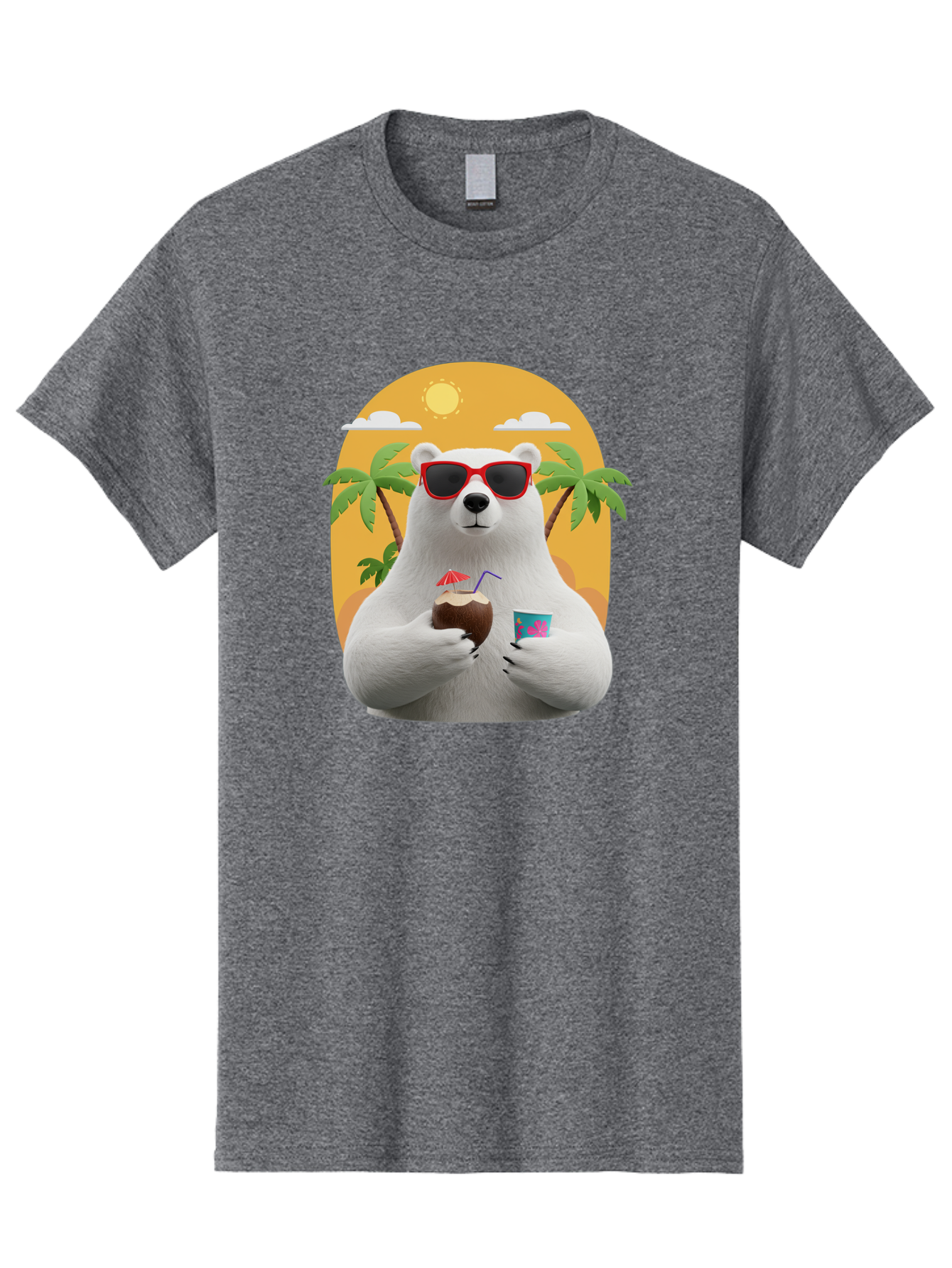 Polar-Bear-With-Coconut Men'S Graphic Tee, 100% Cotton, Comfortable Casual Summer Wear, Machine Washable, Vintage Camera, Old Camera, Antique Camera, Black Camera, Classic Photography, Photography Equipment, Nostalgic Device, Film Camera, Baf426