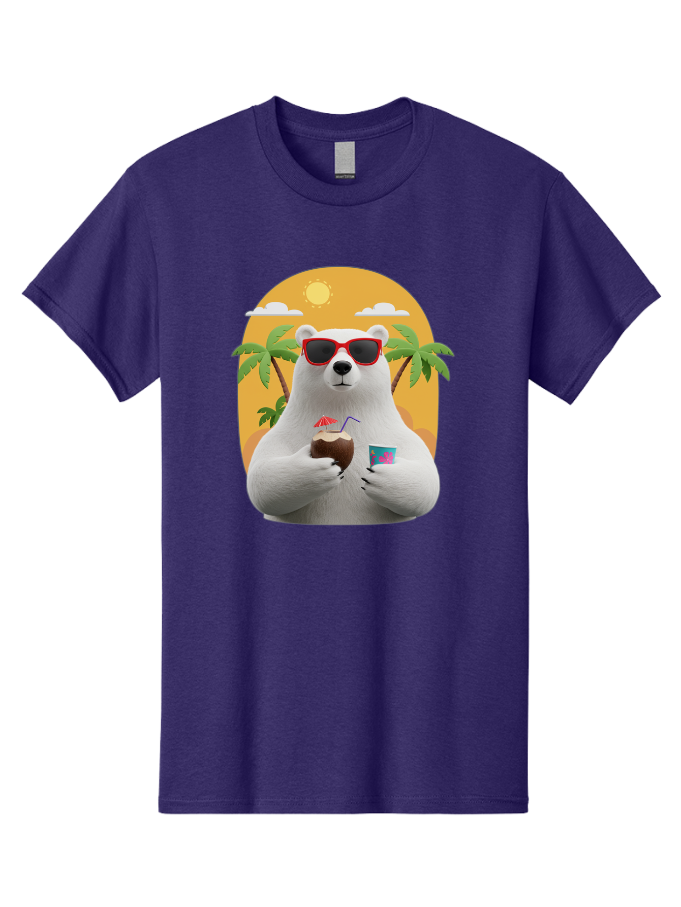 Polar-Bear-With-Coconut Men'S Graphic Tee, 100% Cotton, Comfortable Casual Summer Wear, Machine Washable, Vintage Camera, Old Camera, Antique Camera, Black Camera, Classic Photography, Photography Equipment, Nostalgic Device, Film Camera, Baf426
