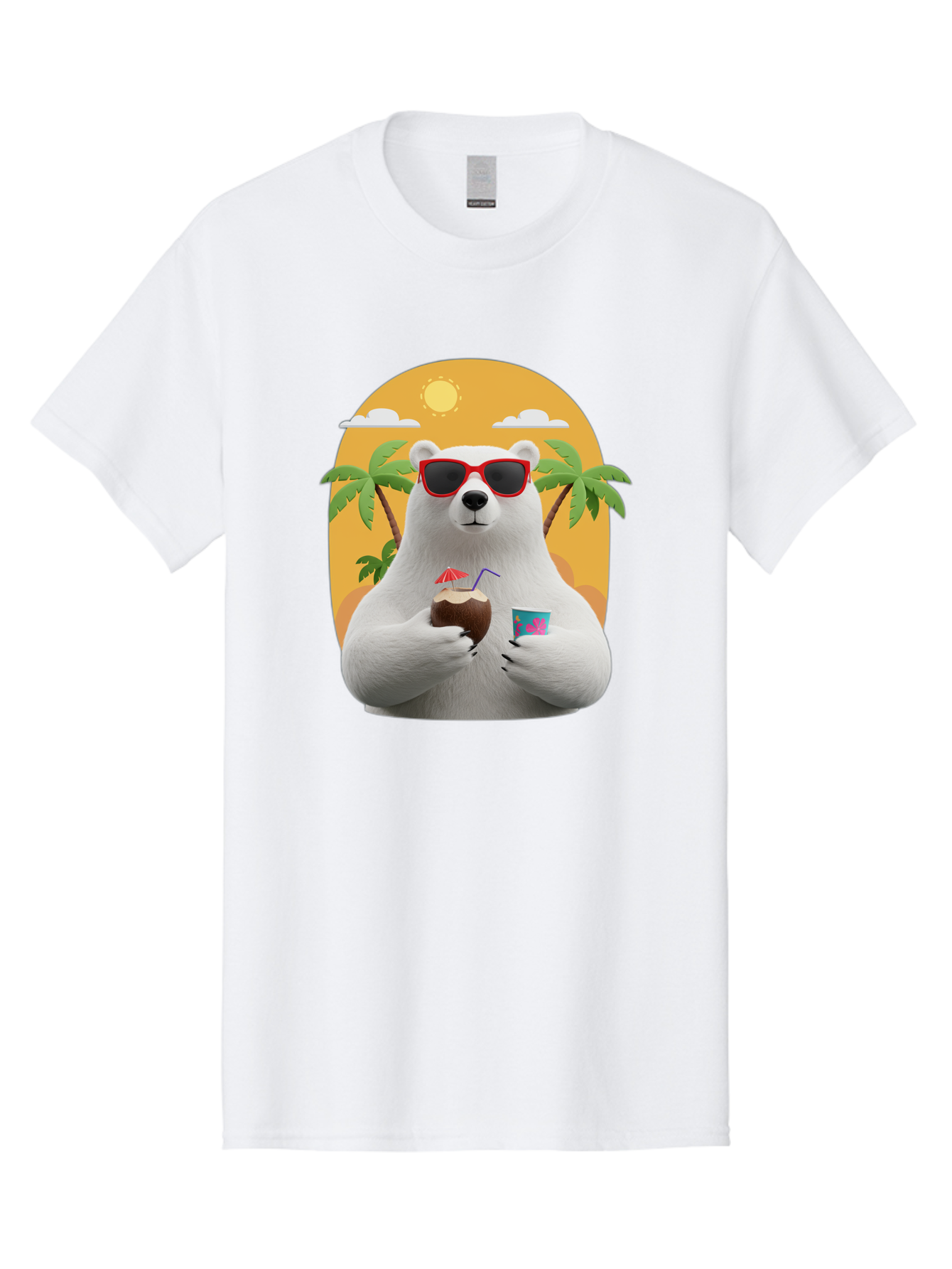 Polar-Bear-With-Coconut Men'S Graphic Tee, 100% Cotton, Comfortable Casual Summer Wear, Machine Washable, Vintage Camera, Old Camera, Antique Camera, Black Camera, Classic Photography, Photography Equipment, Nostalgic Device, Film Camera, Baf426