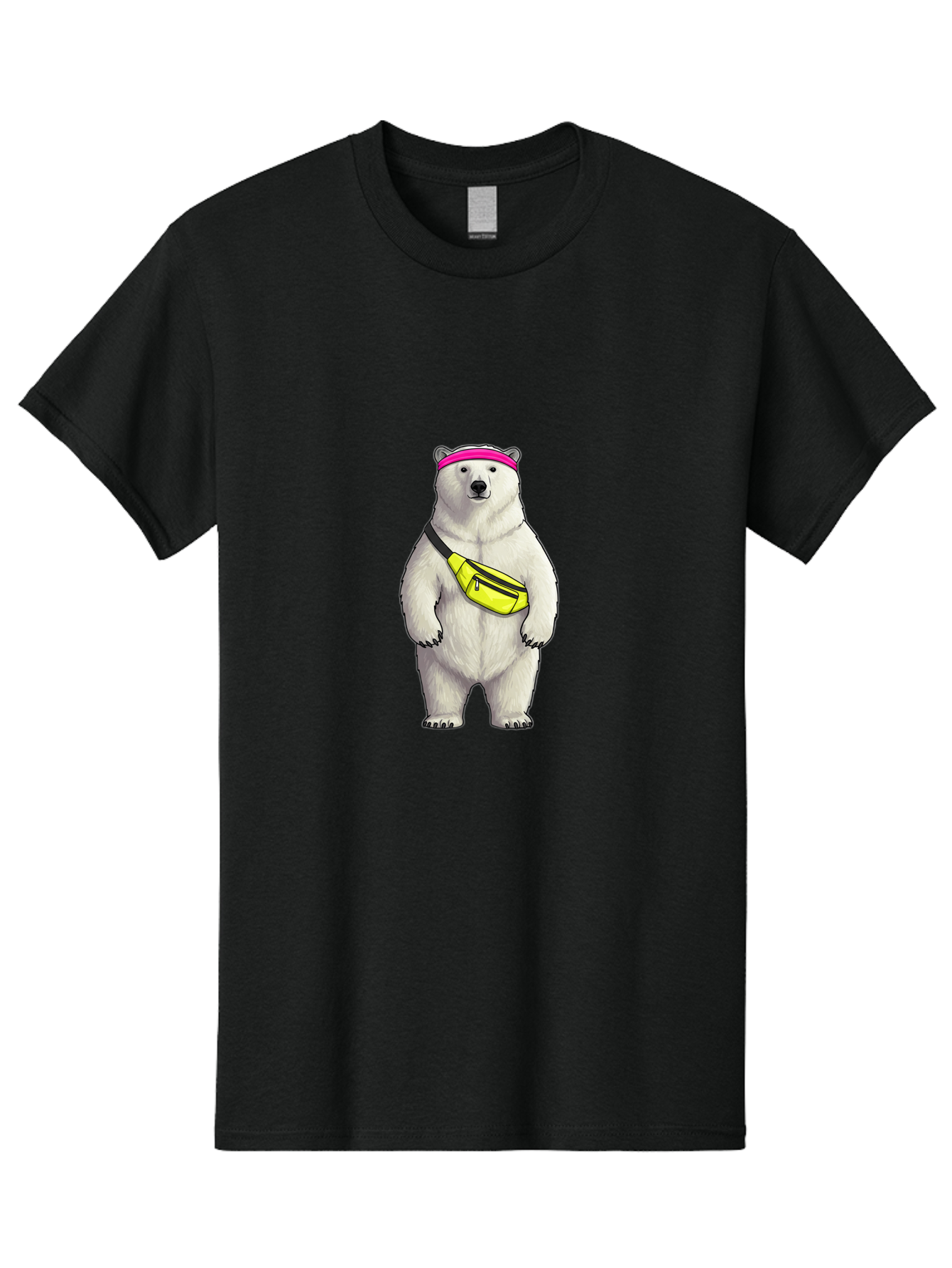 Polar-Bear-With-Fanny-Pack Men'S Graphic Tee, 100% Cotton, Comfortable Casual Summer Wear, Machine Washable, Vintage Camera, Old Camera, Antique Camera, Black Camera, Classic Photography, Photography Equipment, Nostalgic Device, Film Camera, Baf427