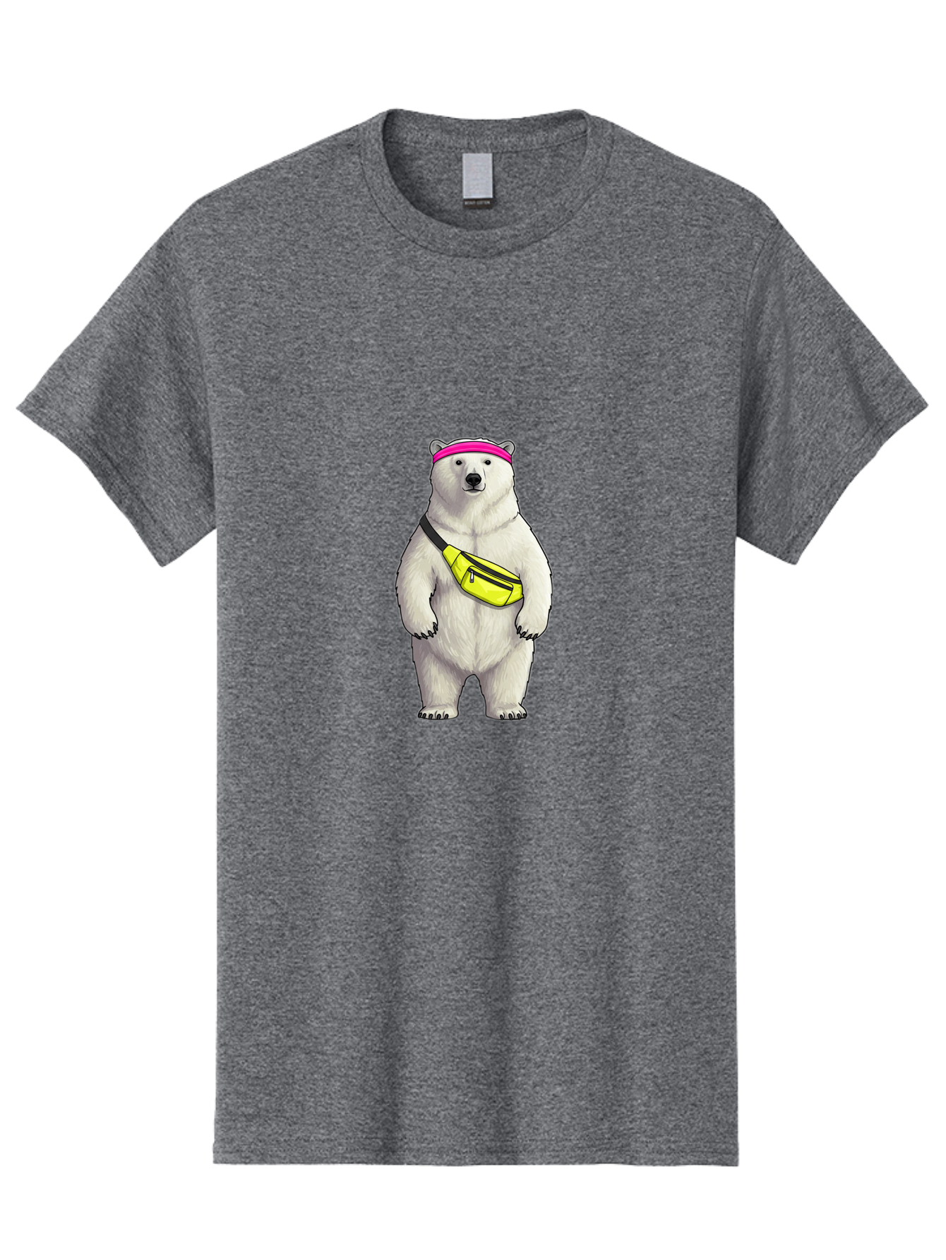 Polar-Bear-With-Fanny-Pack Men'S Graphic Tee, 100% Cotton, Comfortable Casual Summer Wear, Machine Washable, Vintage Camera, Old Camera, Antique Camera, Black Camera, Classic Photography, Photography Equipment, Nostalgic Device, Film Camera, Baf427