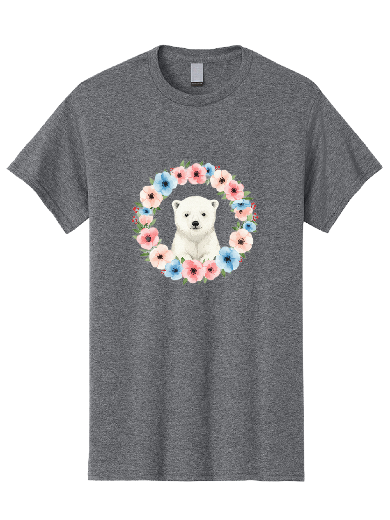 Polar-Bear-With-Flowers Men'S Graphic Tee, 100% Cotton, Comfortable Casual Summer Wear, Machine Washable, Vintage Camera, Old Camera, Antique Camera, Black Camera, Classic Photography, Photography Equipment, Nostalgic Device, Film Camera, Baf428