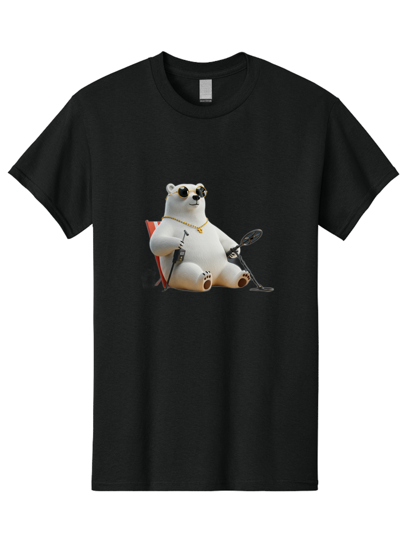 Polar-Bear-With-Sunglasses-And-Golf-Club Men'S Graphic Tee, 100% Cotton, Comfortable Casual Summer Wear, Machine Washable, Vintage Camera, Old Camera, Antique Camera, Black Camera, Classic Photography, Photography Equipment, Nostalgic Device, Baf430