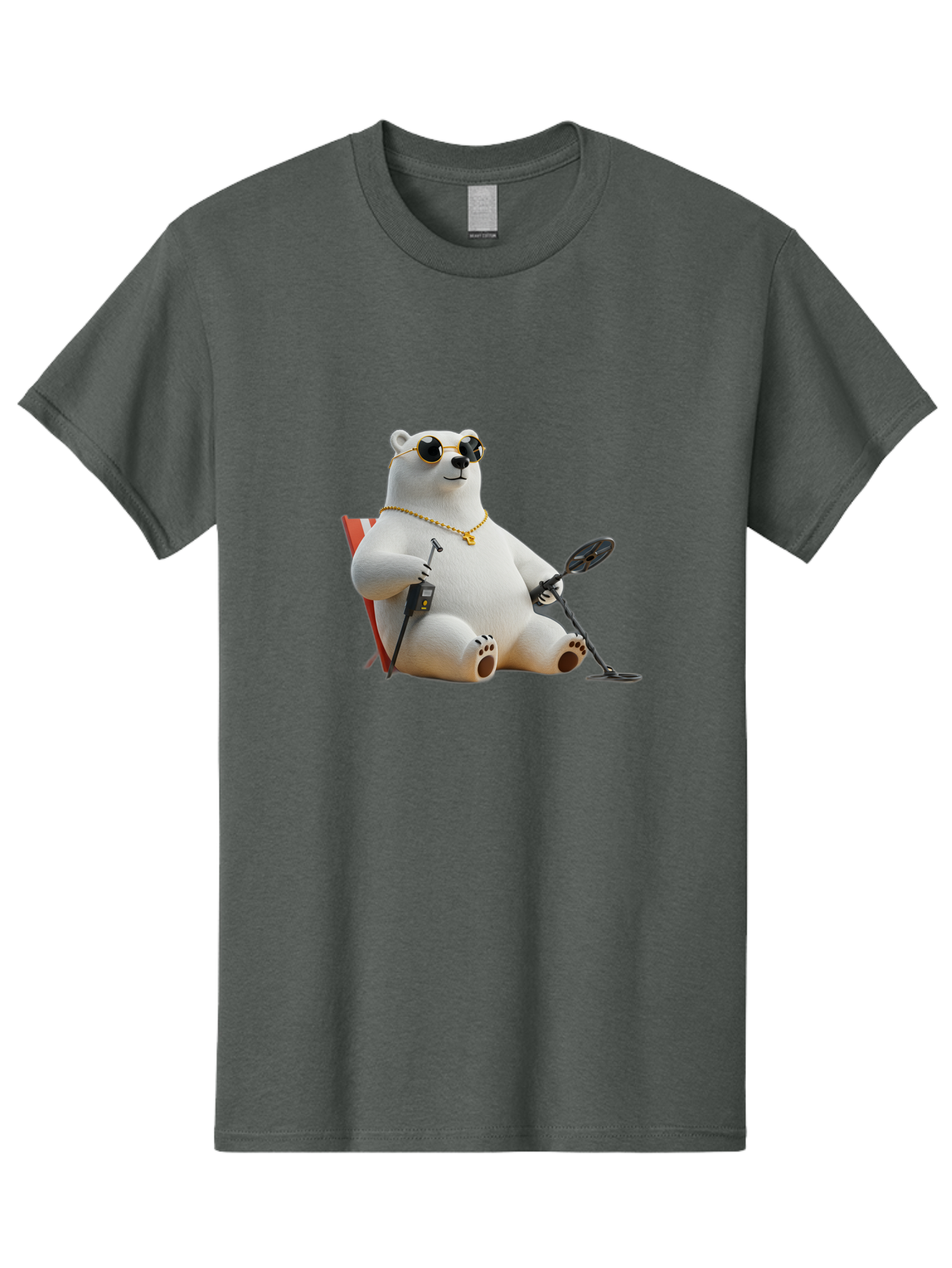 Polar-Bear-With-Sunglasses-And-Golf-Club Men'S Graphic Tee, 100% Cotton, Comfortable Casual Summer Wear, Machine Washable, Vintage Camera, Old Camera, Antique Camera, Black Camera, Classic Photography, Photography Equipment, Nostalgic Device, Baf430