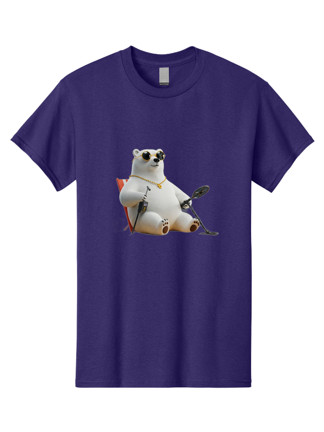 Polar-Bear-With-Sunglasses-And-Golf-Club Men'S Graphic Tee, 100% Cotton, Comfortable Casual Summer Wear, Machine Washable, Vintage Camera, Old Camera, Antique Camera, Black Camera, Classic Photography, Photography Equipment, Nostalgic Device, Baf430