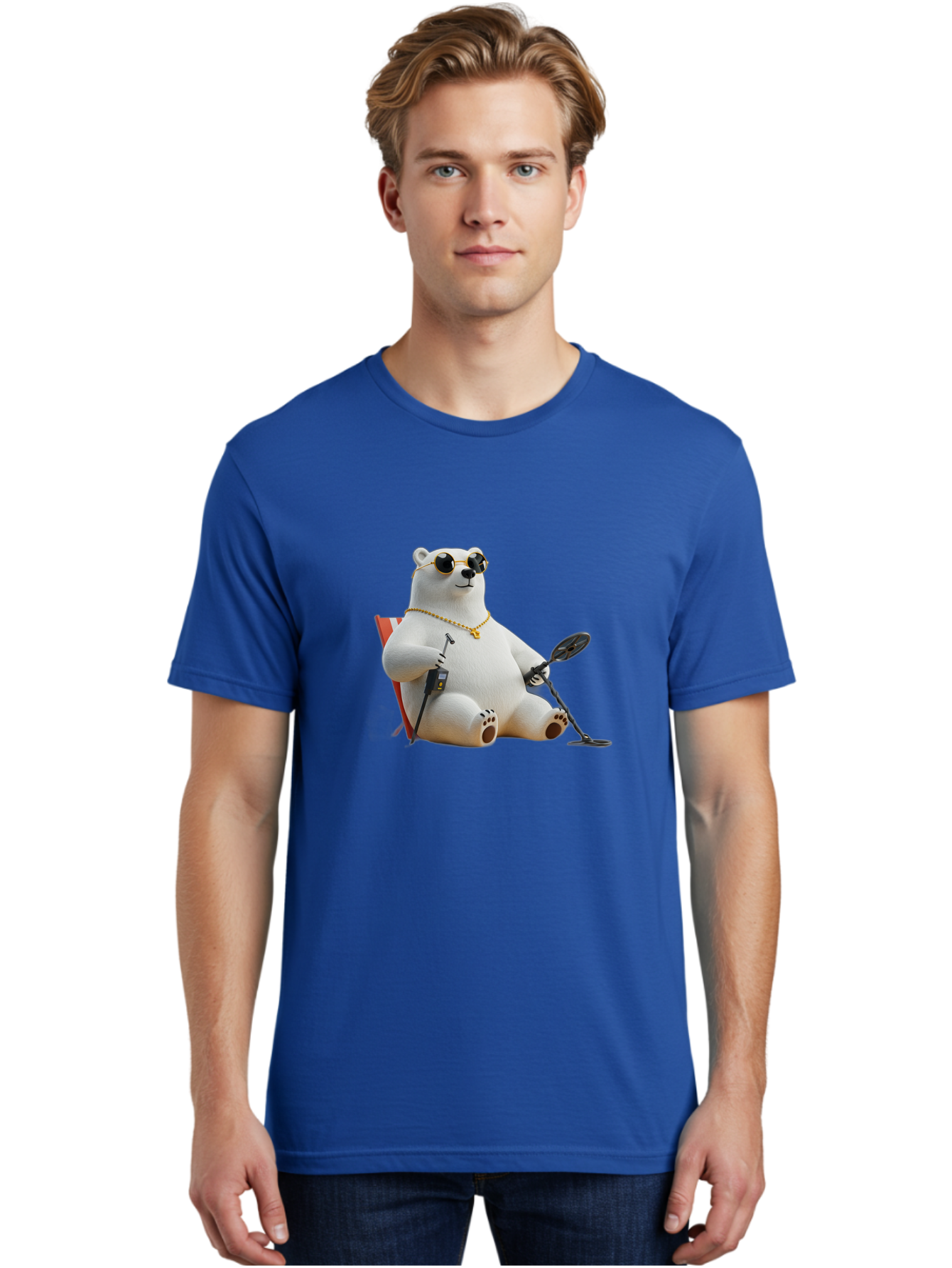 Polar-Bear-With-Sunglasses-And-Golf-Club Men'S Graphic Tee, 100% Cotton, Comfortable Casual Summer Wear, Machine Washable, Vintage Camera, Old Camera, Antique Camera, Black Camera, Classic Photography, Photography Equipment, Nostalgic Device, Baf430