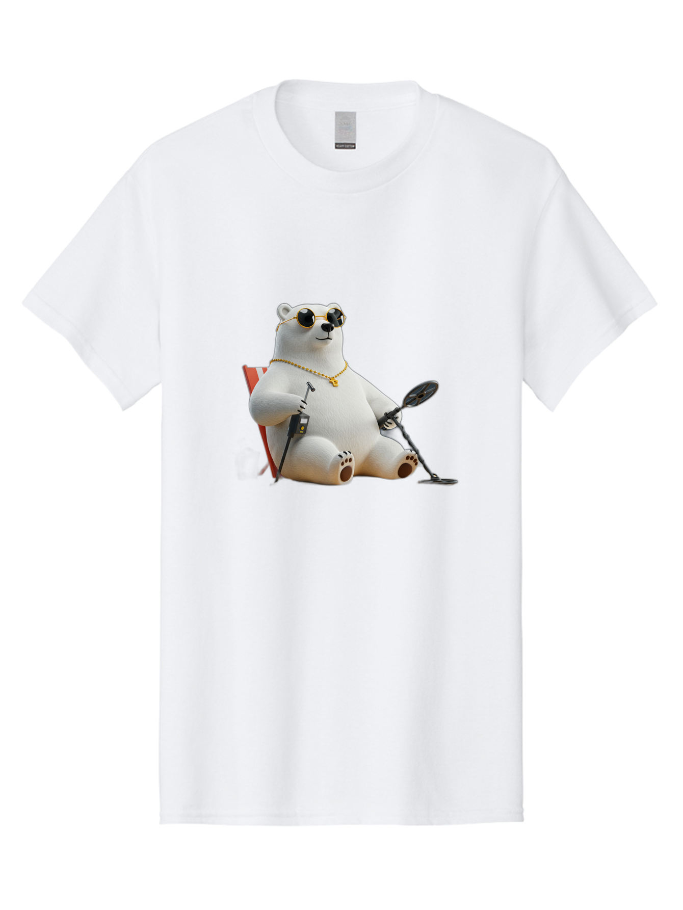 Polar-Bear-With-Sunglasses-And-Golf-Club Men'S Graphic Tee, 100% Cotton, Comfortable Casual Summer Wear, Machine Washable, Vintage Camera, Old Camera, Antique Camera, Black Camera, Classic Photography, Photography Equipment, Nostalgic Device, Baf430