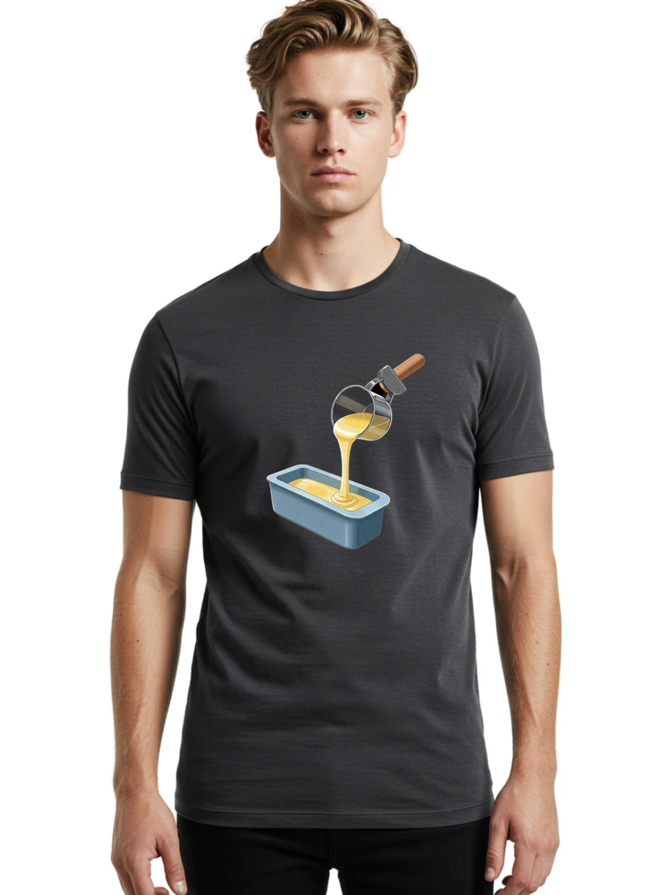 Pudding-Pouring-Into-Pan Men'S Graphic Tee, 100% Cotton, Comfortable Casual Summer Wear, Machine Washable, Vintage Camera, Old Camera, Antique Camera, Black Camera, Classic Photography, Photography Equipment, Nostalgic Device, Film Camera, Baf438