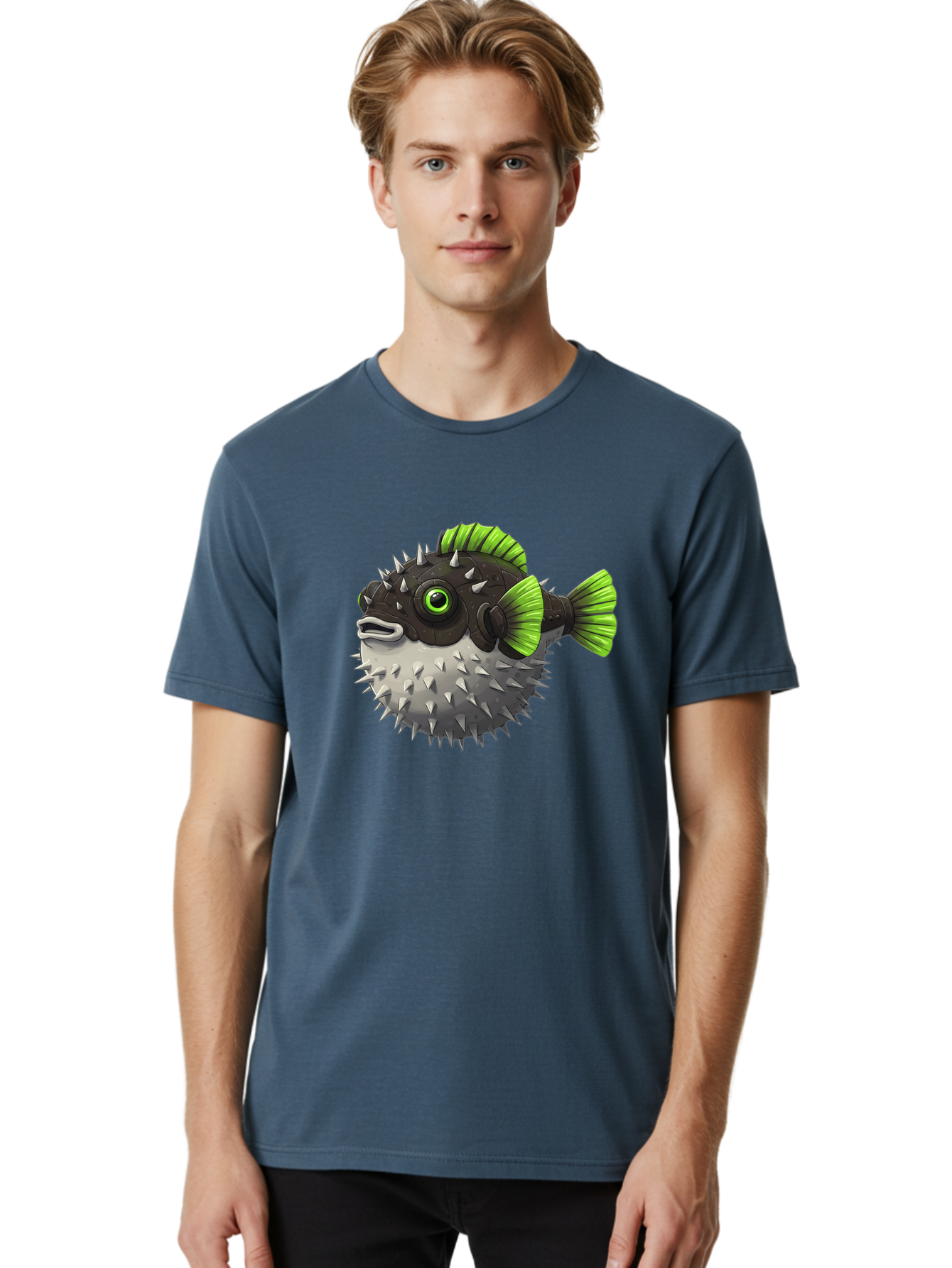 Puffer-Fish Men'S Graphic Tee, 100% Cotton, Comfortable Casual Summer Wear, Machine Washable, Vintage Camera, Old Camera, Antique Camera, Black Camera, Classic Photography, Photography Equipment, Nostalgic Device, Film Camera, Camera Art Baf439