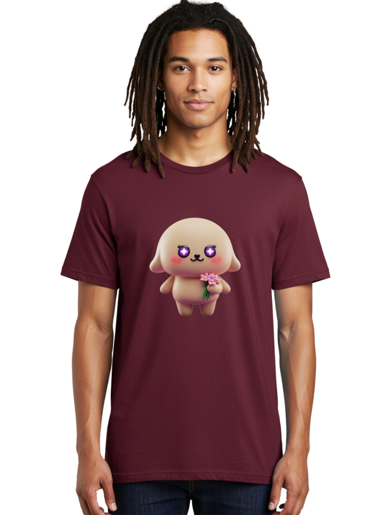 Puppy-With-Flowers Men'S Graphic Tee, 100% Cotton, Comfortable Casual Summer Wear, Machine Washable, Vintage Camera, Old Camera, Antique Camera, Black Camera, Classic Photography, Photography Equipment, Nostalgic Device, Film Camera, Baf442