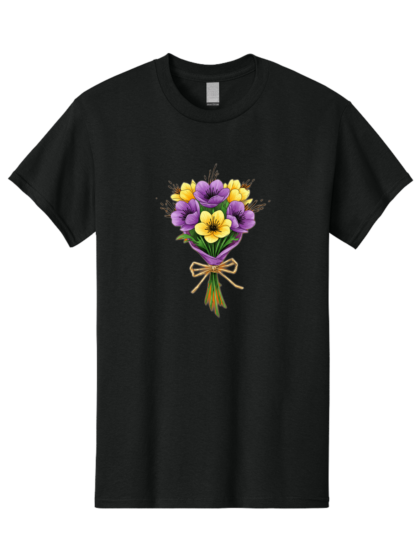 Purple-And-Yellow-Flowers Men'S Graphic Tee, 100% Cotton, Comfortable Casual Summer Wear, Machine Washable, Vintage Camera, Old Camera, Antique Camera, Black Camera, Classic Photography, Photography Equipment, Nostalgic Device, Film Camera, Baf444