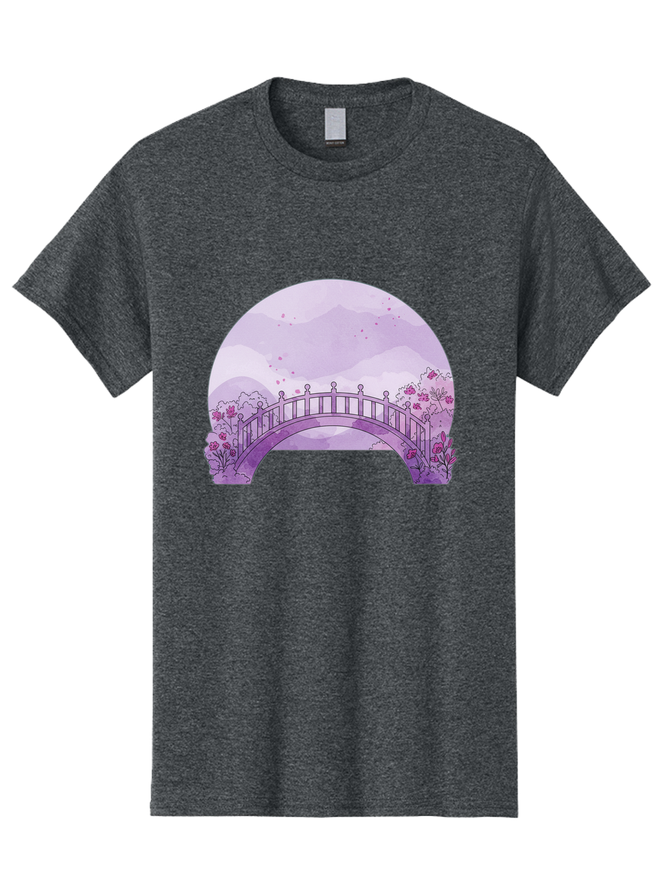 Purple-Bridge-1 Men'S Graphic Tee, 100% Cotton, Comfortable Casual Summer Wear, Machine Washable, Vintage Camera, Old Camera, Antique Camera, Black Camera, Classic Photography, Photography Equipment, Nostalgic Device, Film Camera, Camera Art Baf445