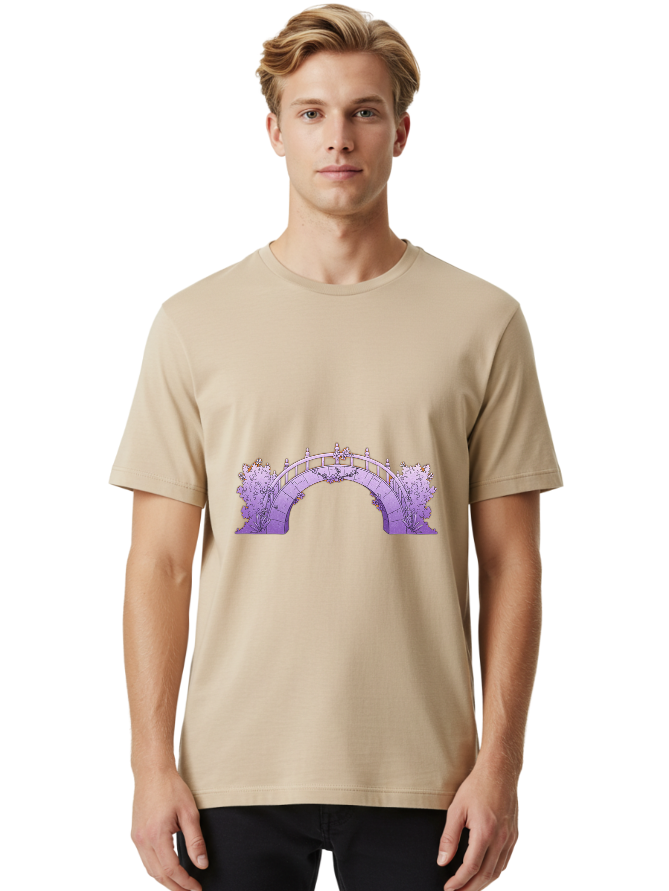 Purple-Bridge Men'S Graphic Tee, 100% Cotton, Comfortable Casual Summer Wear, Machine Washable, Vintage Camera, Old Camera, Antique Camera, Black Camera, Classic Photography, Photography Equipment, Nostalgic Device, Film Camera, Camera Art Baf446