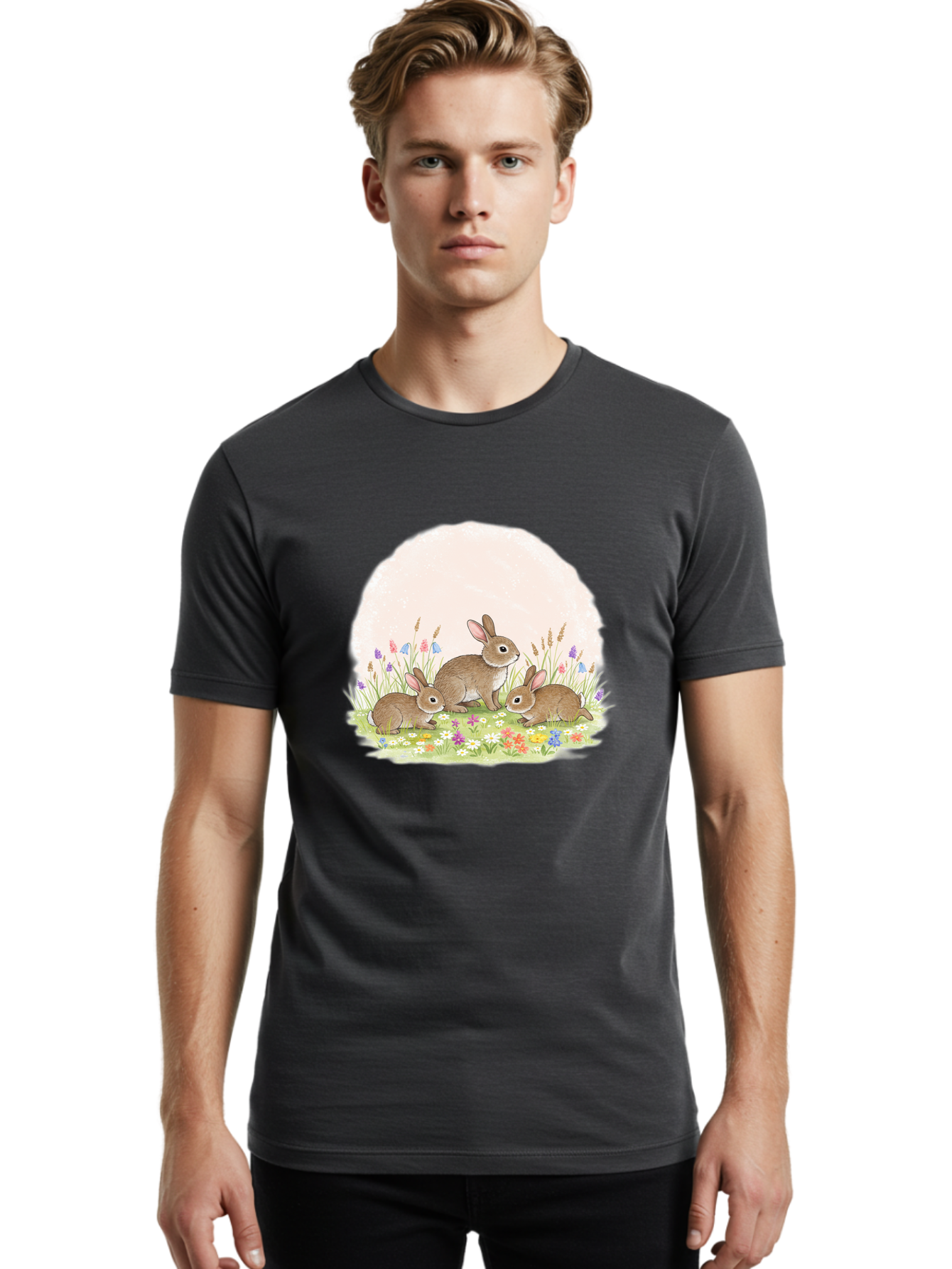 Rabbits-In-Flowers Men'S Graphic Tee, 100% Cotton, Comfortable Casual Summer Wear, Machine Washable, Vintage Camera, Old Camera, Antique Camera, Black Camera, Classic Photography, Photography Equipment, Nostalgic Device, Film Camera, Baf449