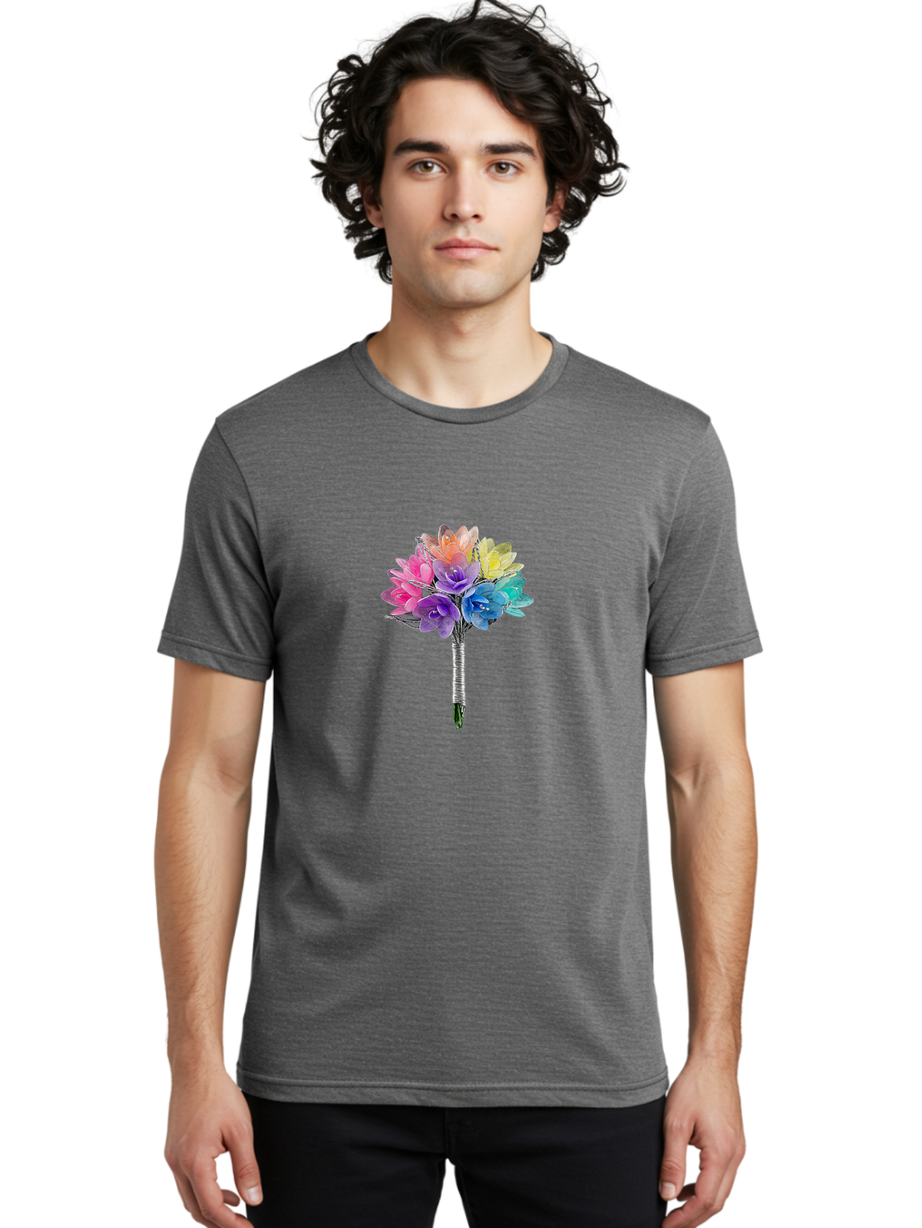 Rainbow-Flowers Men'S Graphic Tee, 100% Cotton, Comfortable Casual Summer Wear, Machine Washable, Vintage Camera, Old Camera, Antique Camera, Black Camera, Classic Photography, Photography Equipment, Nostalgic Device, Film Camera, Camera Art Baf450