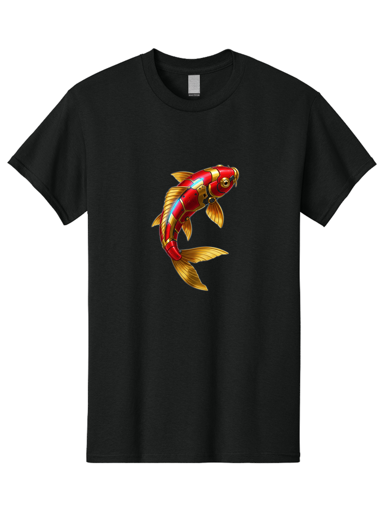 Red-Koi-Fish-Robot Men'S Graphic Tee, 100% Cotton, Comfortable Casual Summer Wear, Machine Washable, Vintage Camera, Old Camera, Antique Camera, Black Camera, Classic Photography, Photography Equipment, Nostalgic Device, Film Camera, Baf456