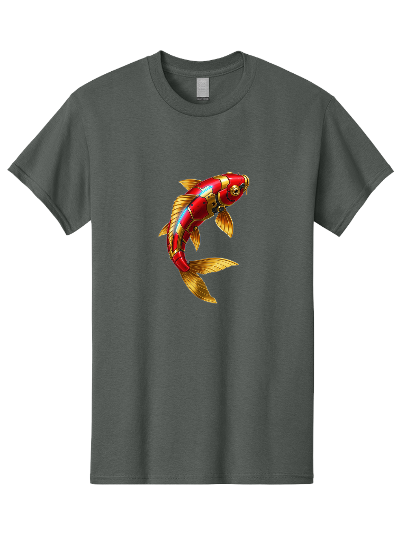 Red-Koi-Fish-Robot Men'S Graphic Tee, 100% Cotton, Comfortable Casual Summer Wear, Machine Washable, Vintage Camera, Old Camera, Antique Camera, Black Camera, Classic Photography, Photography Equipment, Nostalgic Device, Film Camera, Baf456