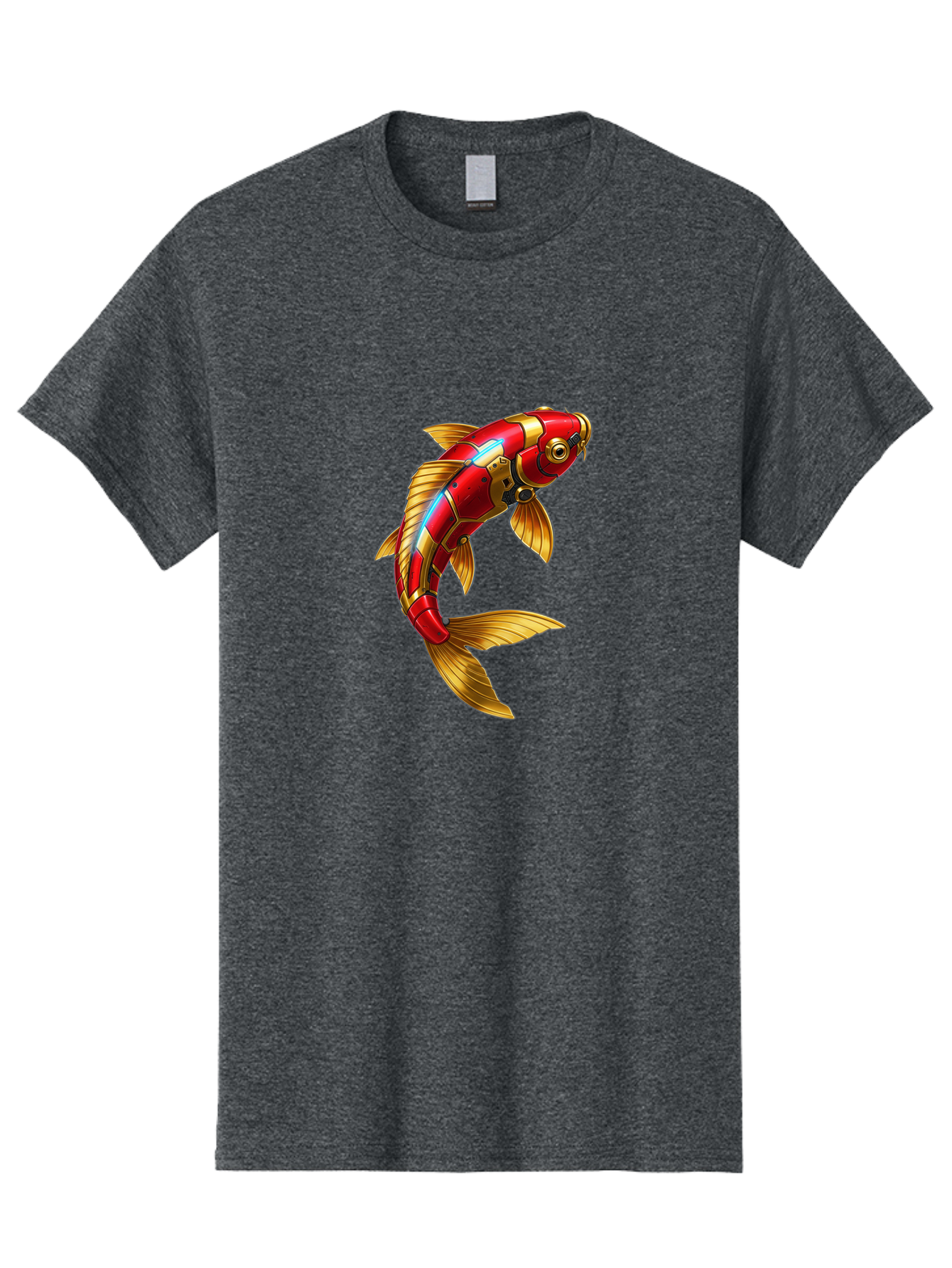 Red-Koi-Fish-Robot Men'S Graphic Tee, 100% Cotton, Comfortable Casual Summer Wear, Machine Washable, Vintage Camera, Old Camera, Antique Camera, Black Camera, Classic Photography, Photography Equipment, Nostalgic Device, Film Camera, Baf456