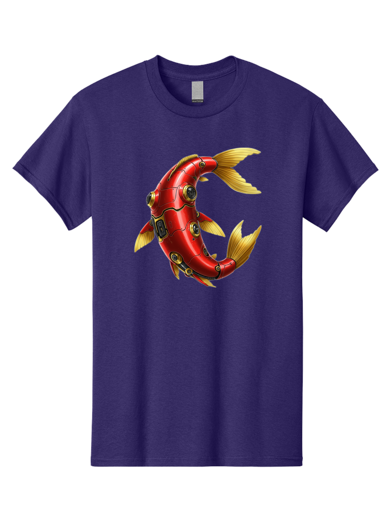 Red-Mechanical-Fish-1 Men'S Graphic Tee, 100% Cotton, Comfortable Casual Summer Wear, Machine Washable, Vintage Camera, Old Camera, Antique Camera, Black Camera, Classic Photography, Photography Equipment, Nostalgic Device, Film Camera, Baf457