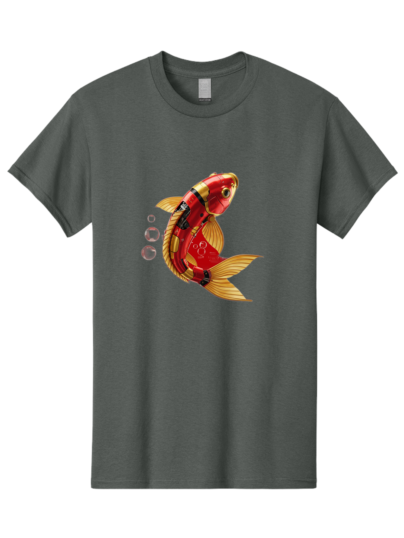 Red-Mechanical-Goldfish Men'S Graphic Tee, 100% Cotton, Comfortable Casual Summer Wear, Machine Washable, Vintage Camera, Old Camera, Antique Camera, Black Camera, Classic Photography, Photography Equipment, Nostalgic Device, Film Camera, Baf459