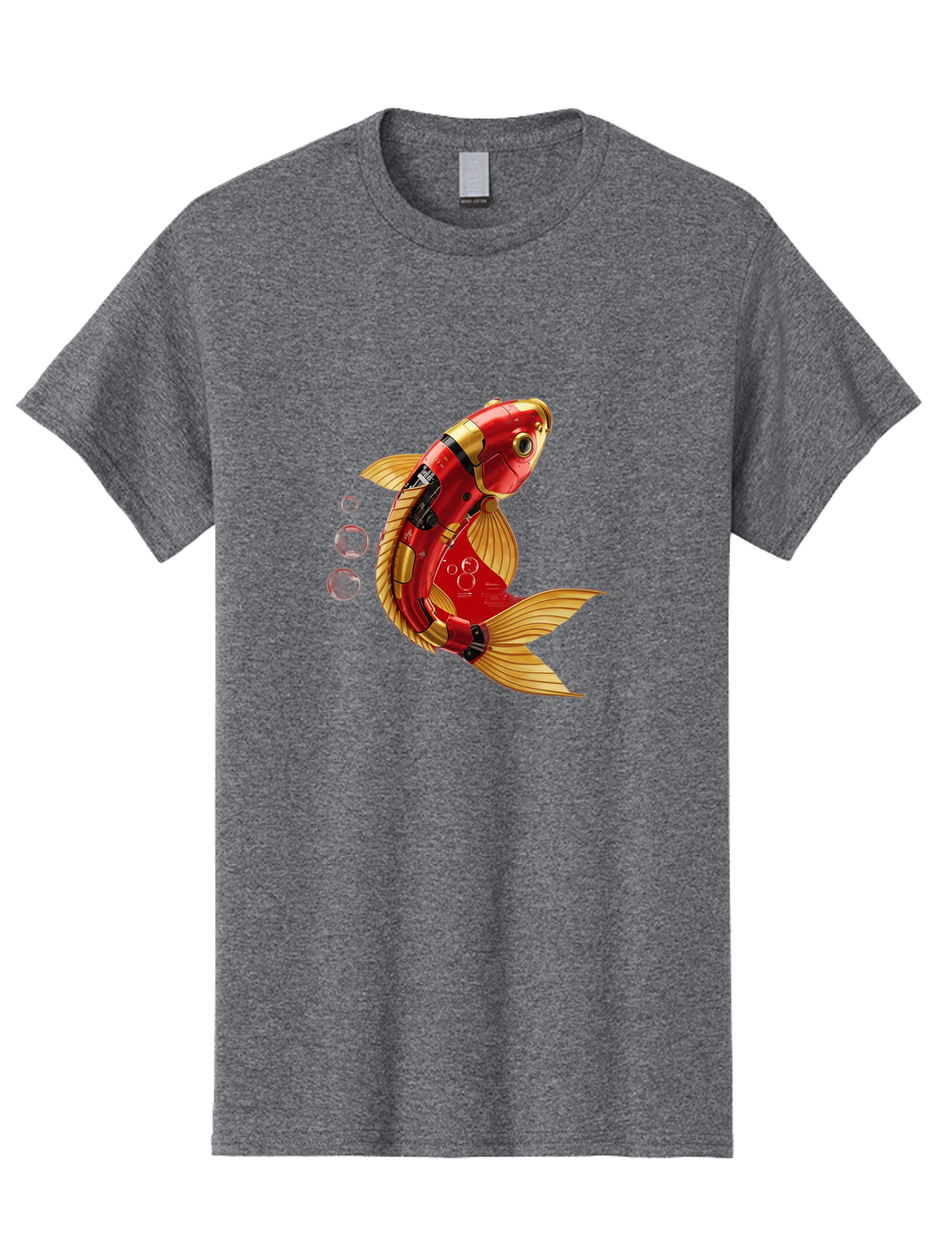 Red-Mechanical-Goldfish Men'S Graphic Tee, 100% Cotton, Comfortable Casual Summer Wear, Machine Washable, Vintage Camera, Old Camera, Antique Camera, Black Camera, Classic Photography, Photography Equipment, Nostalgic Device, Film Camera, Baf459
