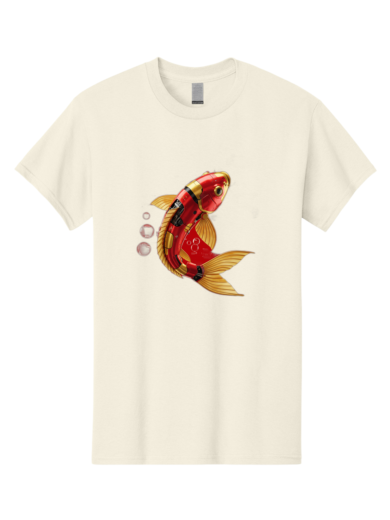 Red-Mechanical-Goldfish Men'S Graphic Tee, 100% Cotton, Comfortable Casual Summer Wear, Machine Washable, Vintage Camera, Old Camera, Antique Camera, Black Camera, Classic Photography, Photography Equipment, Nostalgic Device, Film Camera, Baf459