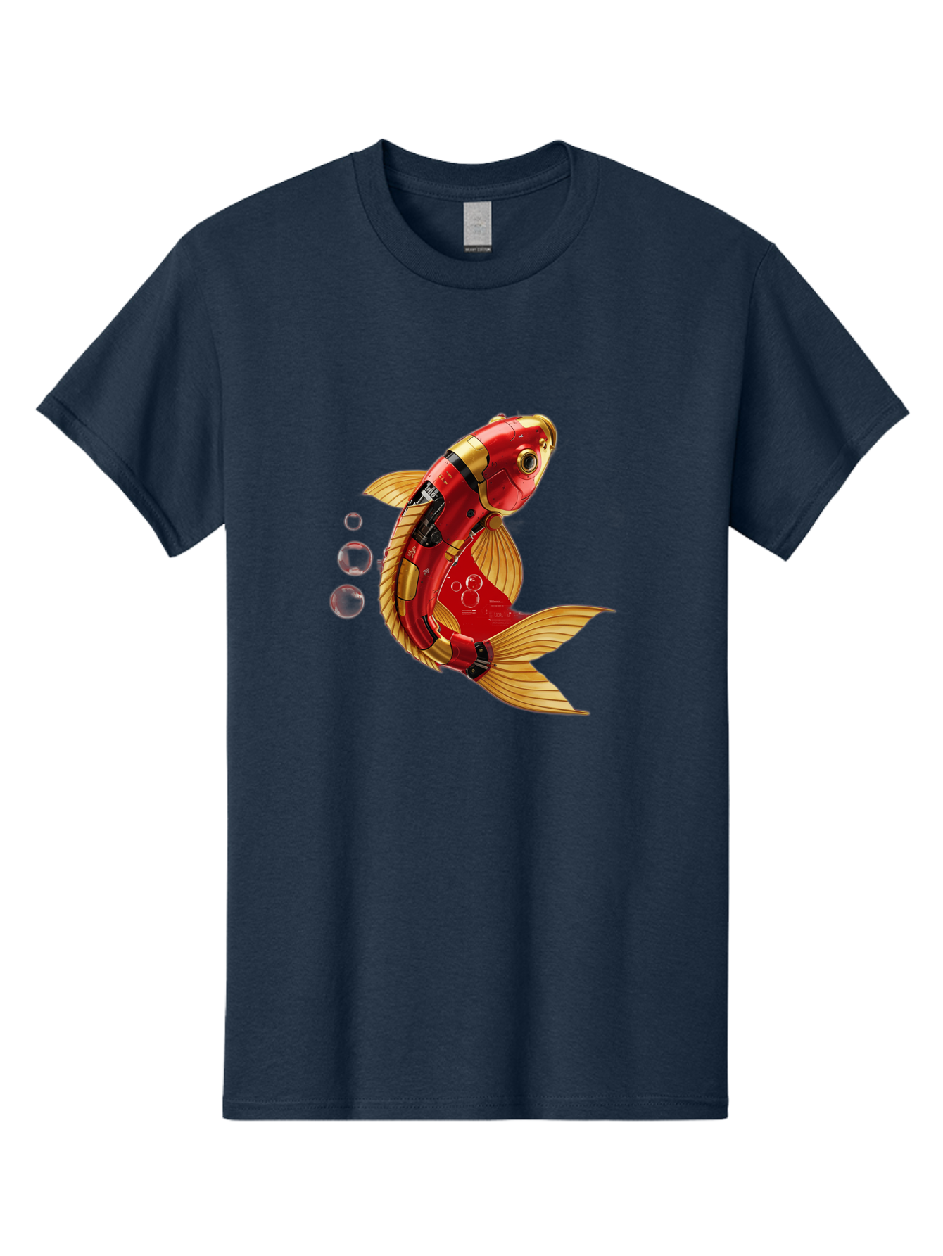 Red-Mechanical-Goldfish Men'S Graphic Tee, 100% Cotton, Comfortable Casual Summer Wear, Machine Washable, Vintage Camera, Old Camera, Antique Camera, Black Camera, Classic Photography, Photography Equipment, Nostalgic Device, Film Camera, Baf459