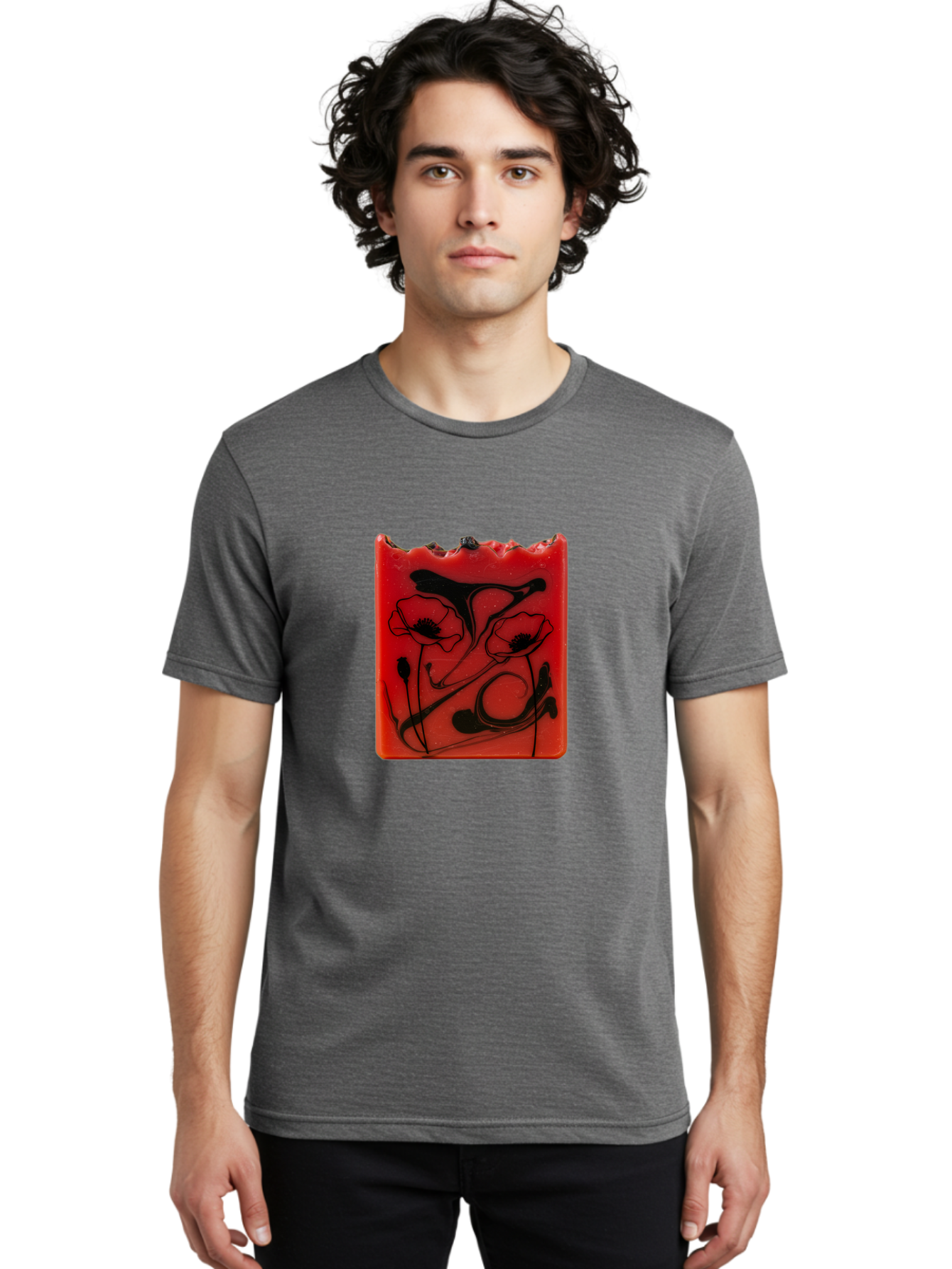 Red-Soap-With-Floral-Design Men'S Graphic Tee, 100% Cotton, Comfortable Casual Summer Wear, Machine Washable, Vintage Camera, Old Camera, Antique Camera, Black Camera, Classic Photography, Photography Equipment, Nostalgic Device, Film Camera, Baf461