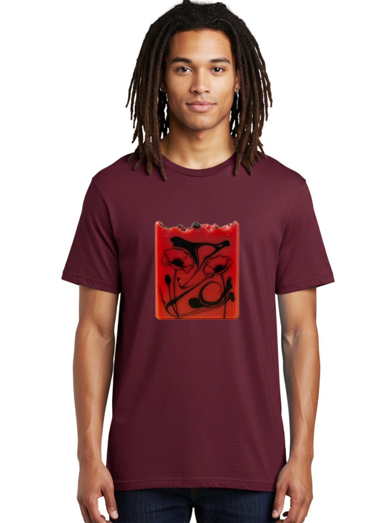 Red-Soap-With-Floral-Design Men'S Graphic Tee, 100% Cotton, Comfortable Casual Summer Wear, Machine Washable, Vintage Camera, Old Camera, Antique Camera, Black Camera, Classic Photography, Photography Equipment, Nostalgic Device, Film Camera, Baf461