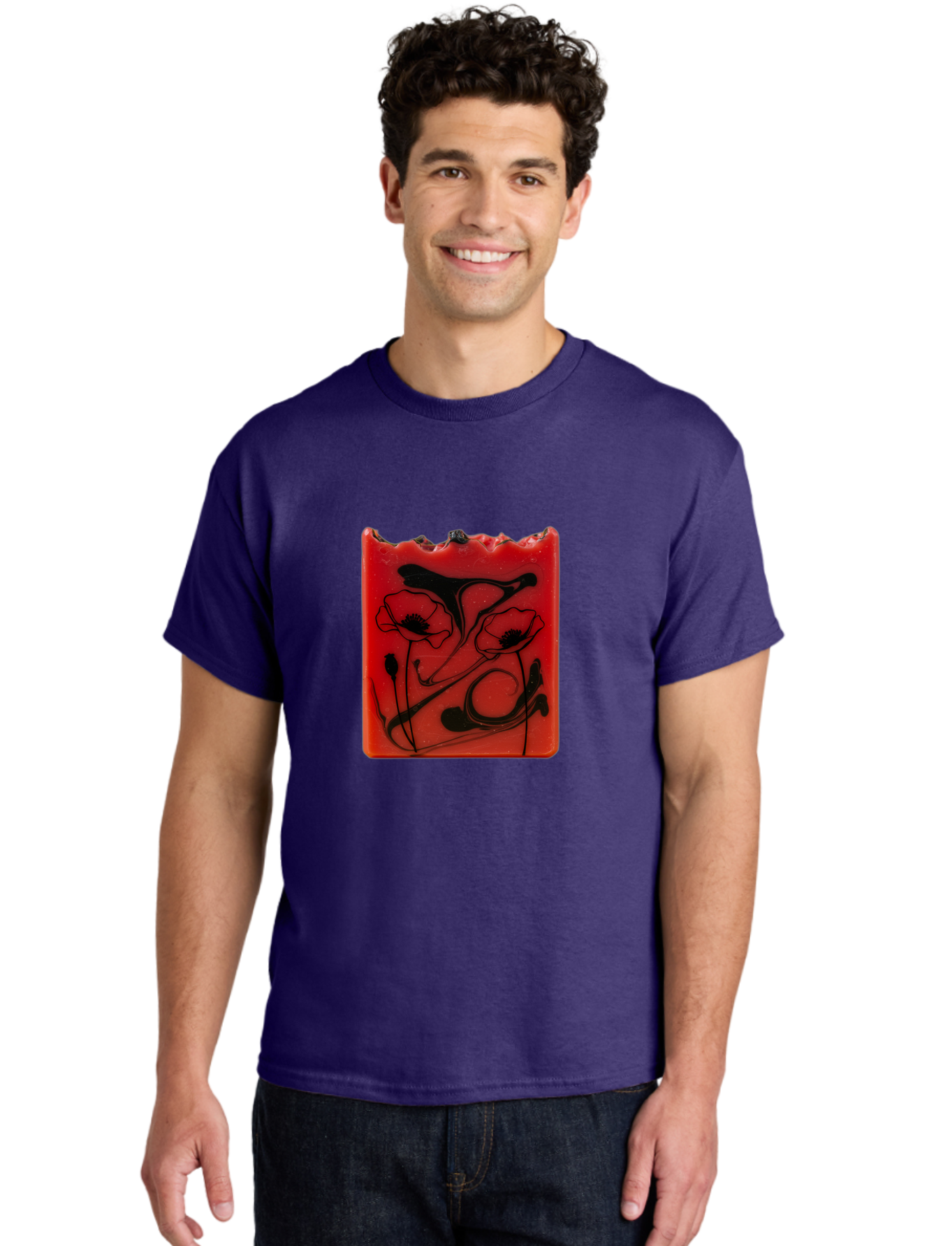 Red-Soap-With-Floral-Design Men'S Graphic Tee, 100% Cotton, Comfortable Casual Summer Wear, Machine Washable, Vintage Camera, Old Camera, Antique Camera, Black Camera, Classic Photography, Photography Equipment, Nostalgic Device, Film Camera, Baf461