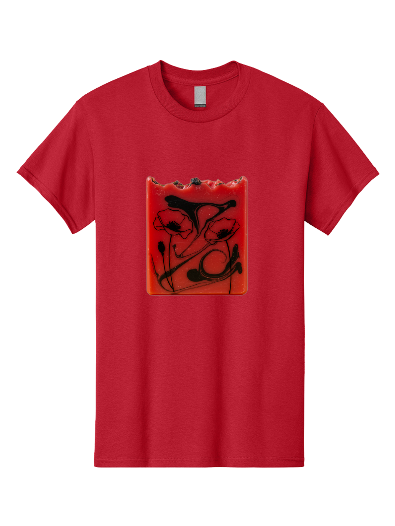 Red-Soap-With-Floral-Design Men'S Graphic Tee, 100% Cotton, Comfortable Casual Summer Wear, Machine Washable, Vintage Camera, Old Camera, Antique Camera, Black Camera, Classic Photography, Photography Equipment, Nostalgic Device, Film Camera, Baf461