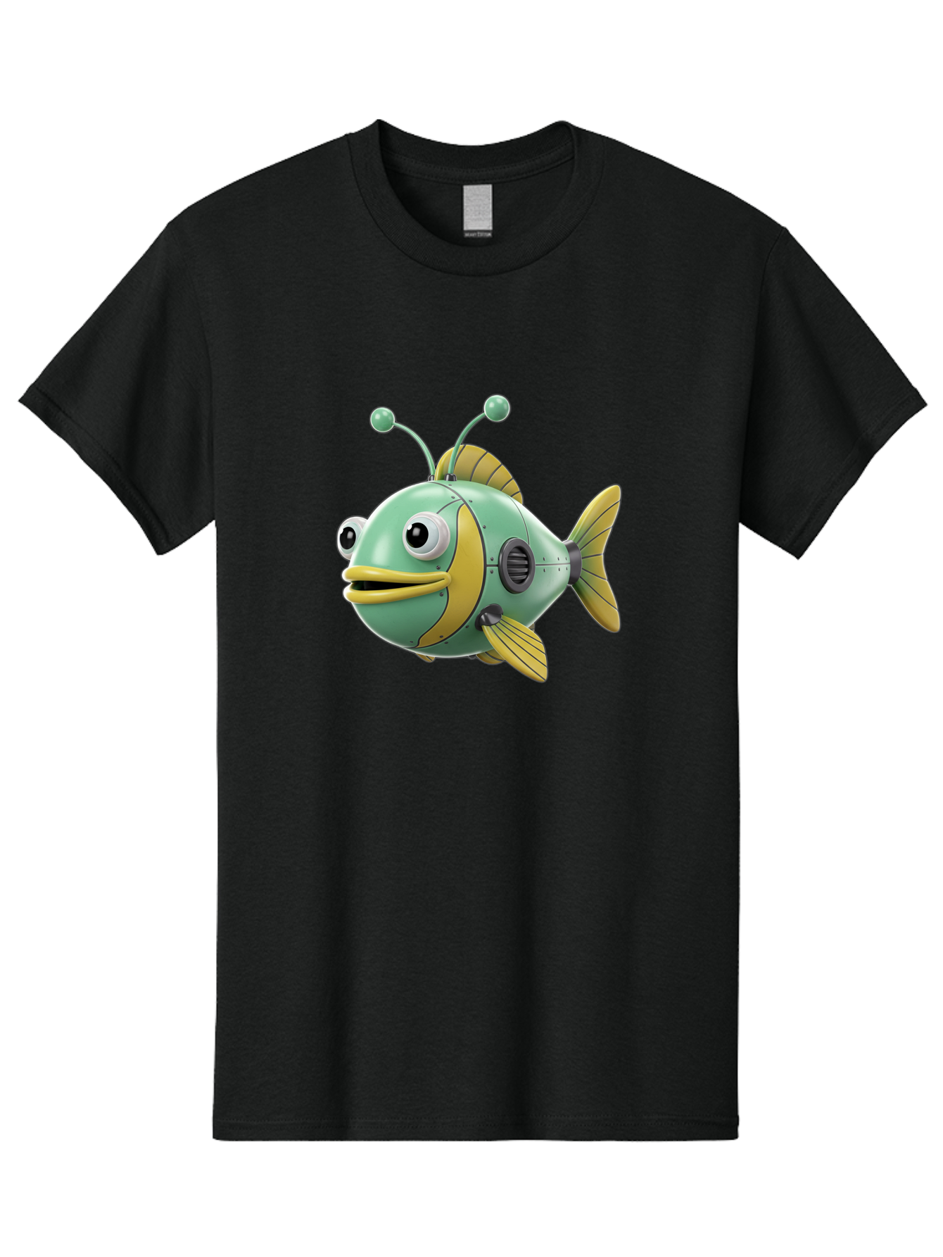 Robot-Fish-1 Men'S Graphic Tee, 100% Cotton, Comfortable Casual Summer Wear, Machine Washable, Vintage Camera, Old Camera, Antique Camera, Black Camera, Classic Photography, Photography Equipment, Nostalgic Device, Film Camera, Camera Art Baf469