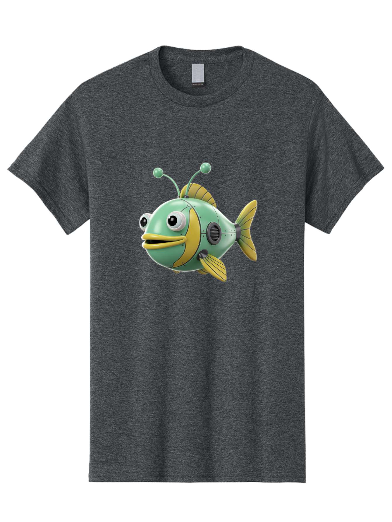 Robot-Fish-1 Men'S Graphic Tee, 100% Cotton, Comfortable Casual Summer Wear, Machine Washable, Vintage Camera, Old Camera, Antique Camera, Black Camera, Classic Photography, Photography Equipment, Nostalgic Device, Film Camera, Camera Art Baf469