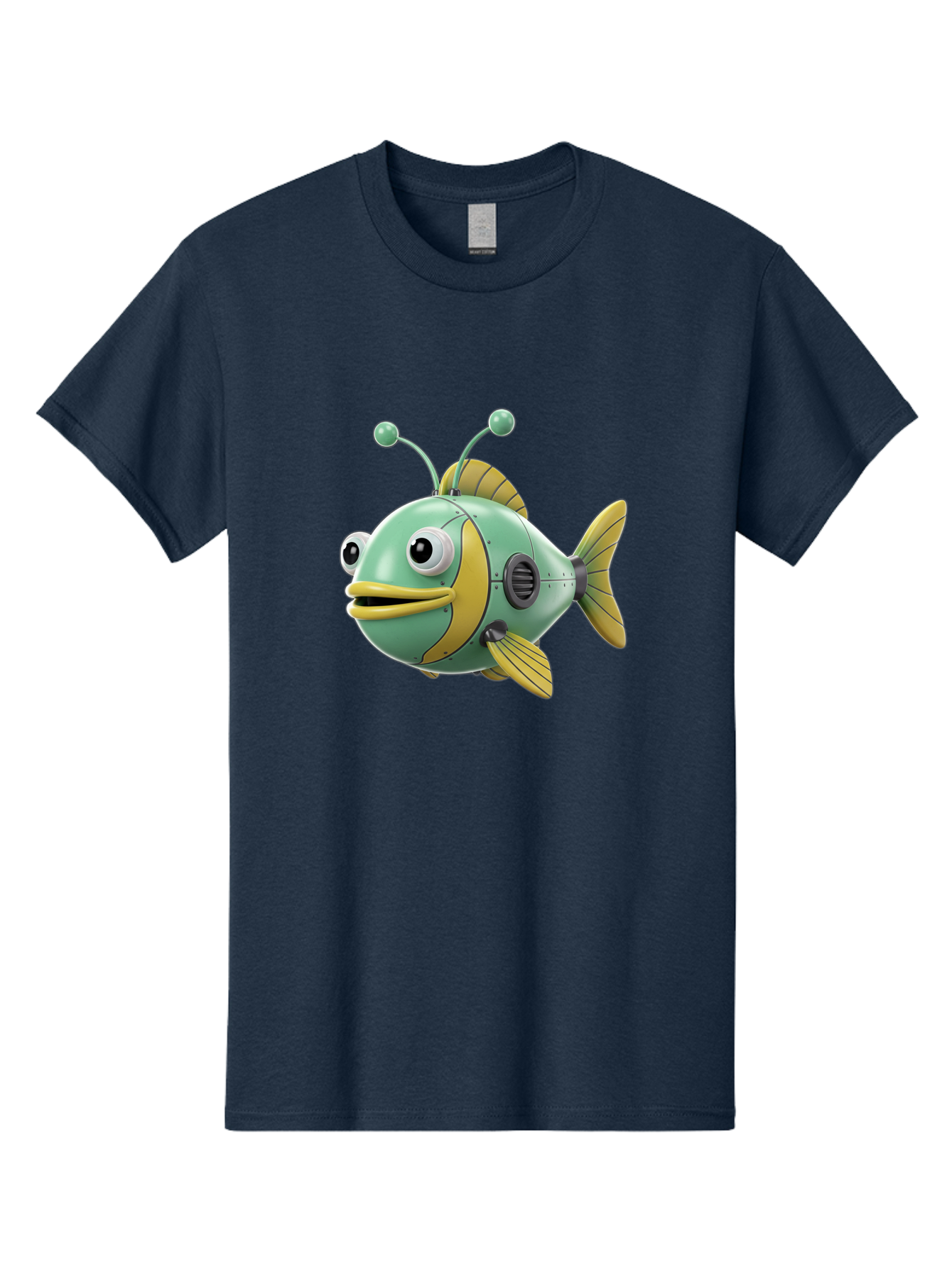 Robot-Fish-1 Men'S Graphic Tee, 100% Cotton, Comfortable Casual Summer Wear, Machine Washable, Vintage Camera, Old Camera, Antique Camera, Black Camera, Classic Photography, Photography Equipment, Nostalgic Device, Film Camera, Camera Art Baf469